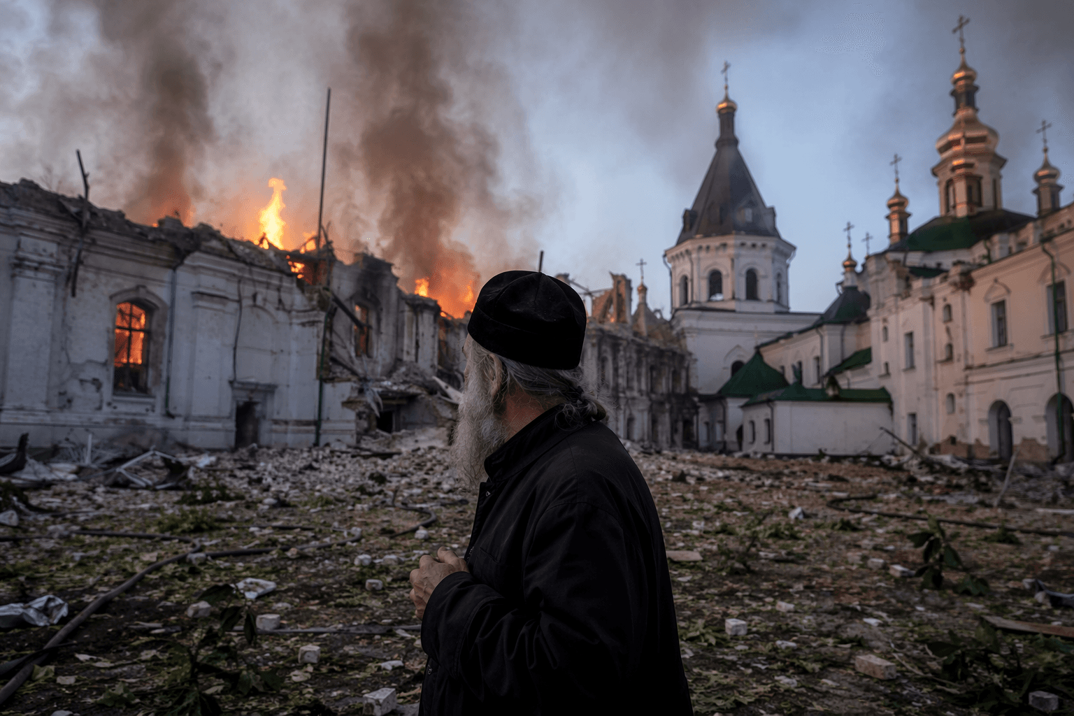 Russian strike on Kyiv injures 20, damages UNESCO monastery