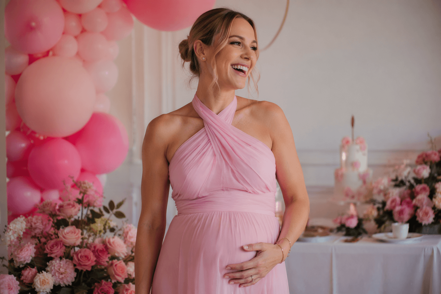 Vogue Williams' pink baby shower sparks baby gender speculation