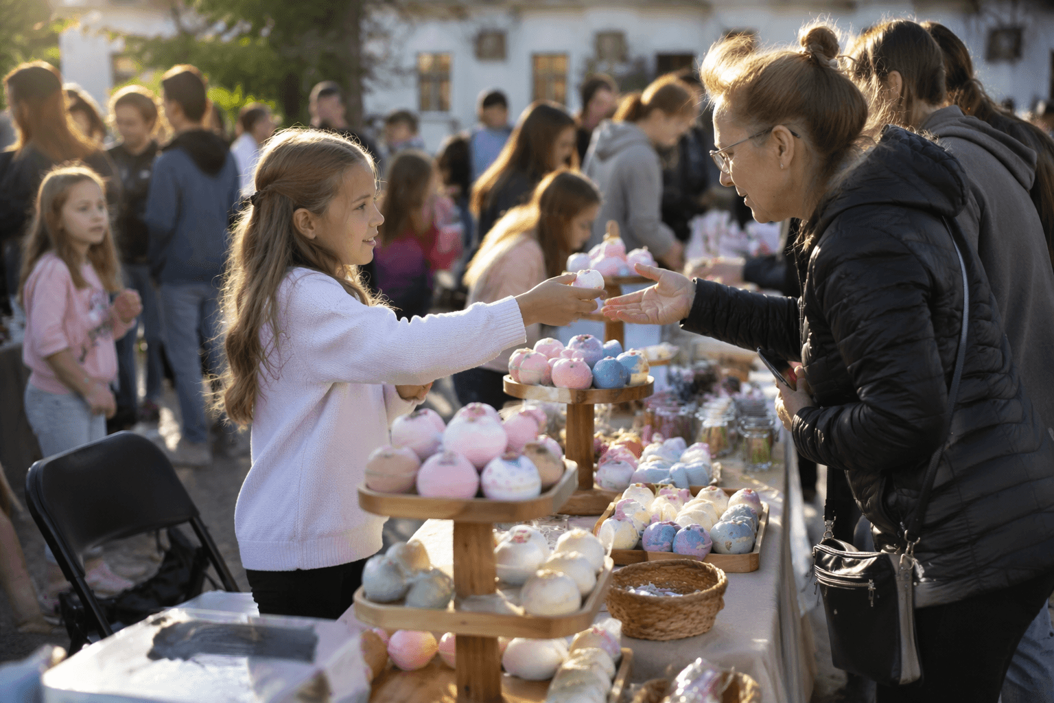 Cold Spring kids sell bath bombs at growing business fair