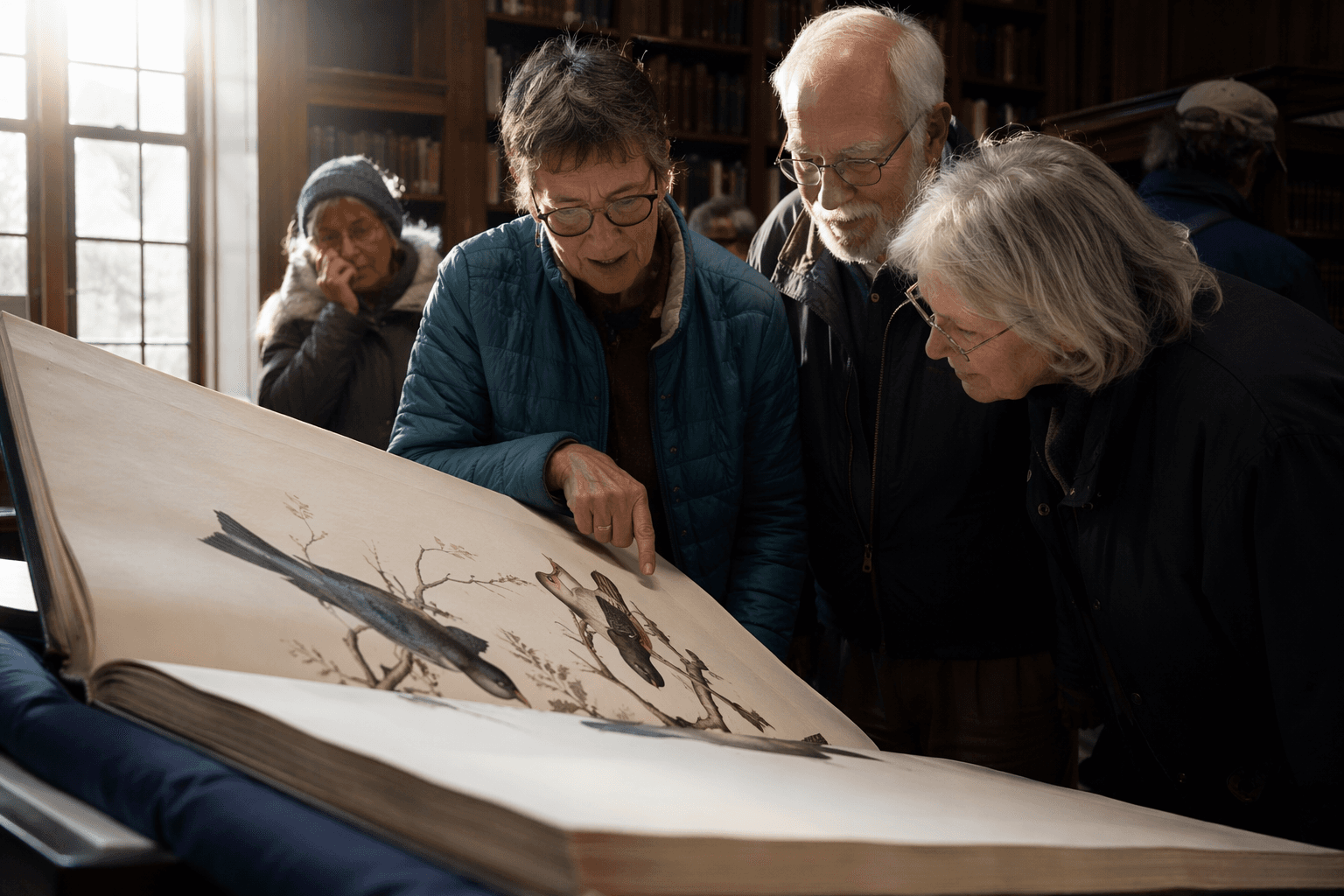 Bowdoin College's monthly Audubon page turn draws bird lovers to Brunswick