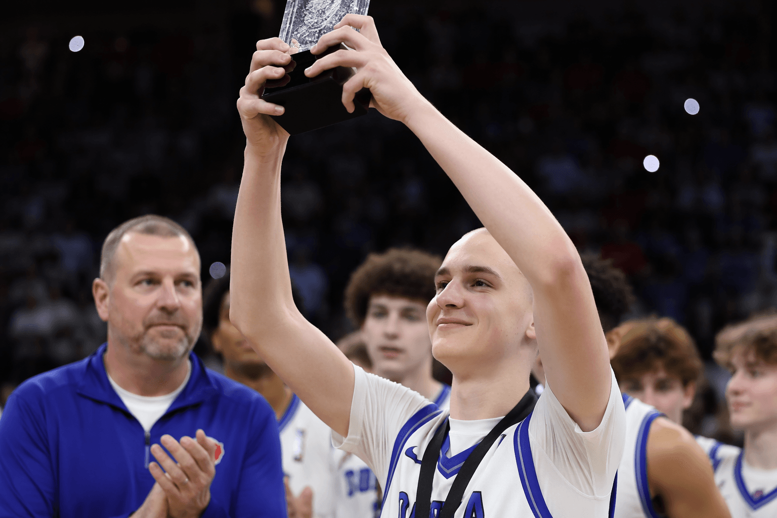 Roncalli's Brayden Collins earns Courage Award after leukemia comeback