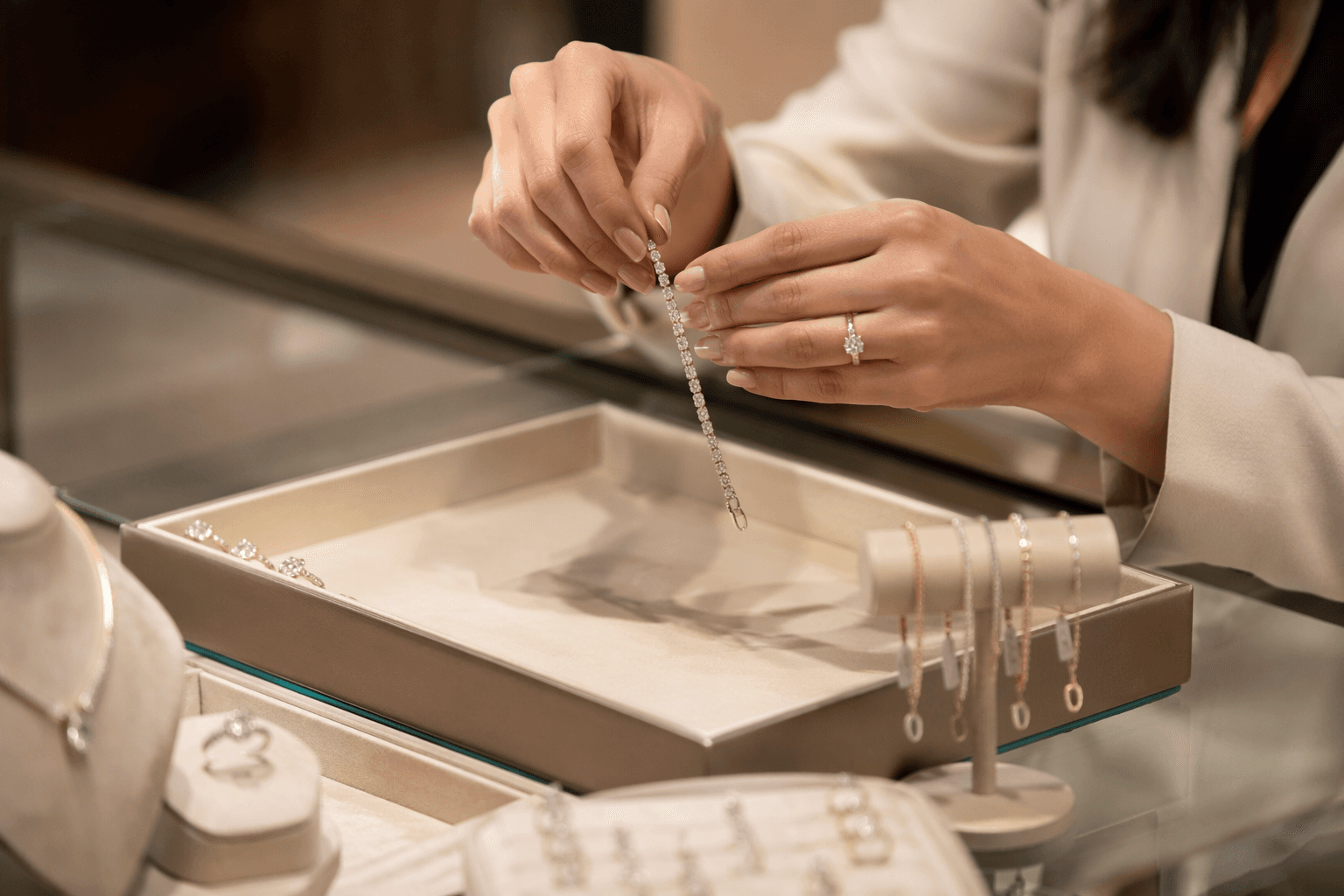 Luxury and entry-level jewelry thrive as the middle softens