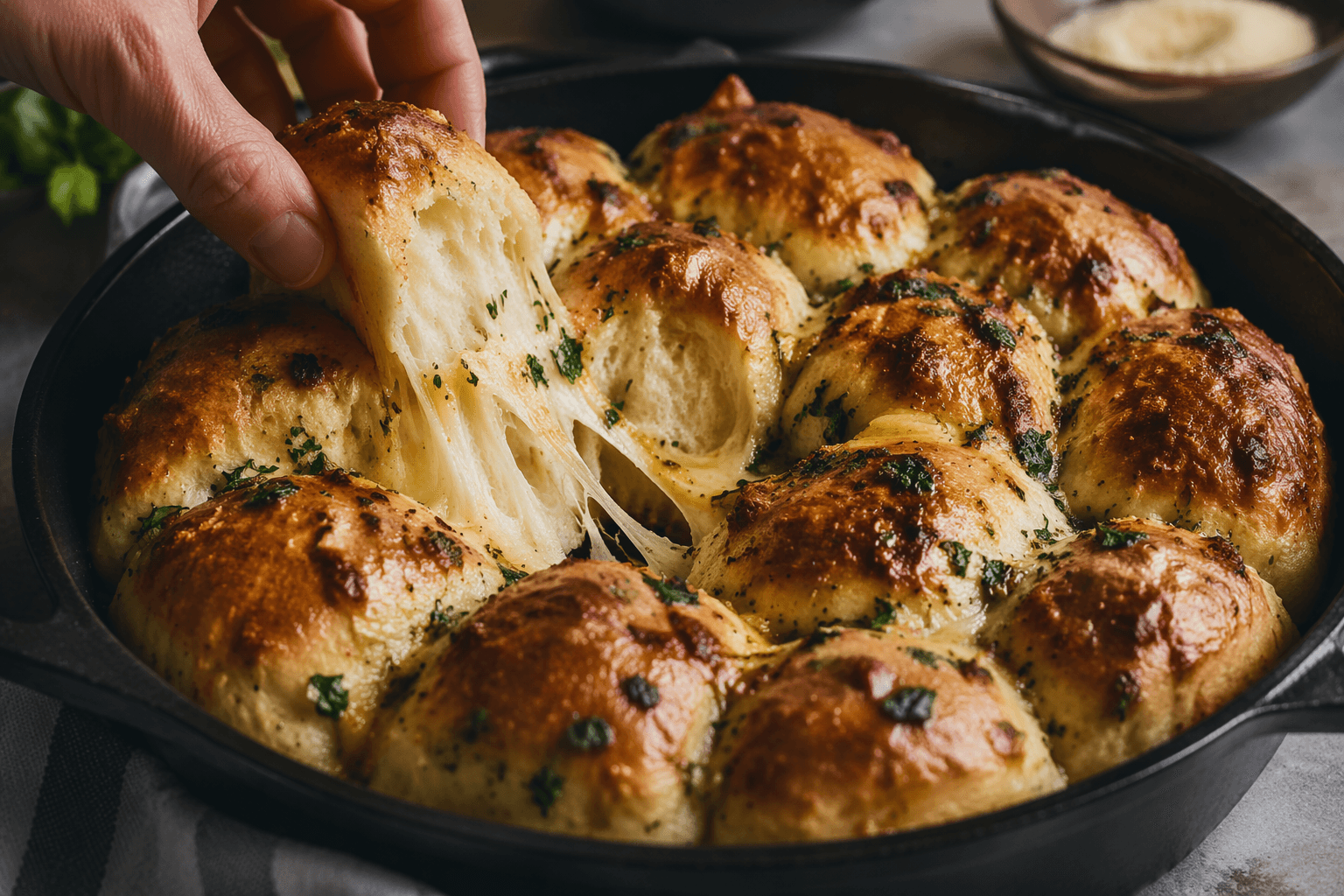 Savory sourdough garlic rolls turn starter into a shareable bake