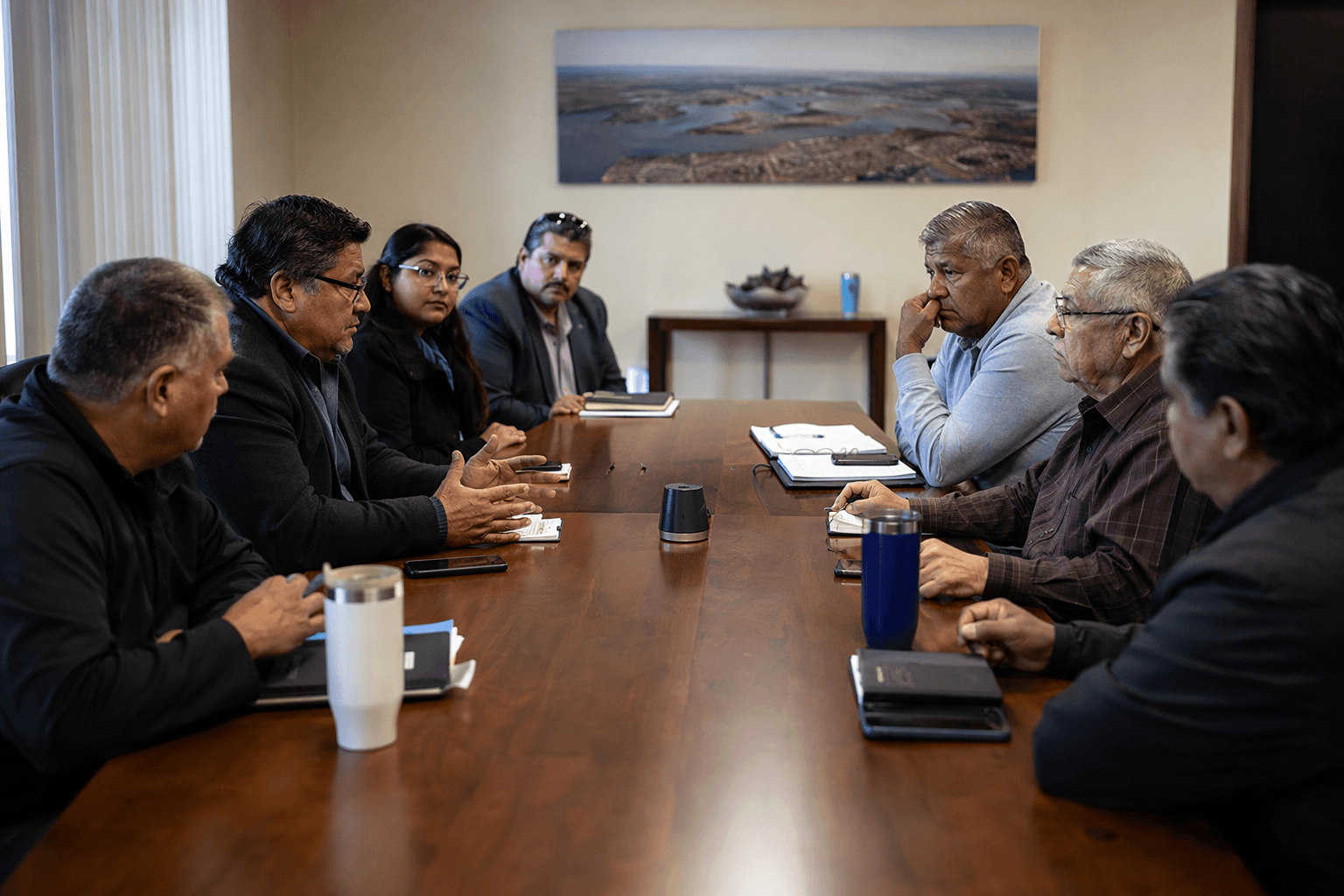 San Luis Rey Indian Water Authority visits CRIT council in Parker