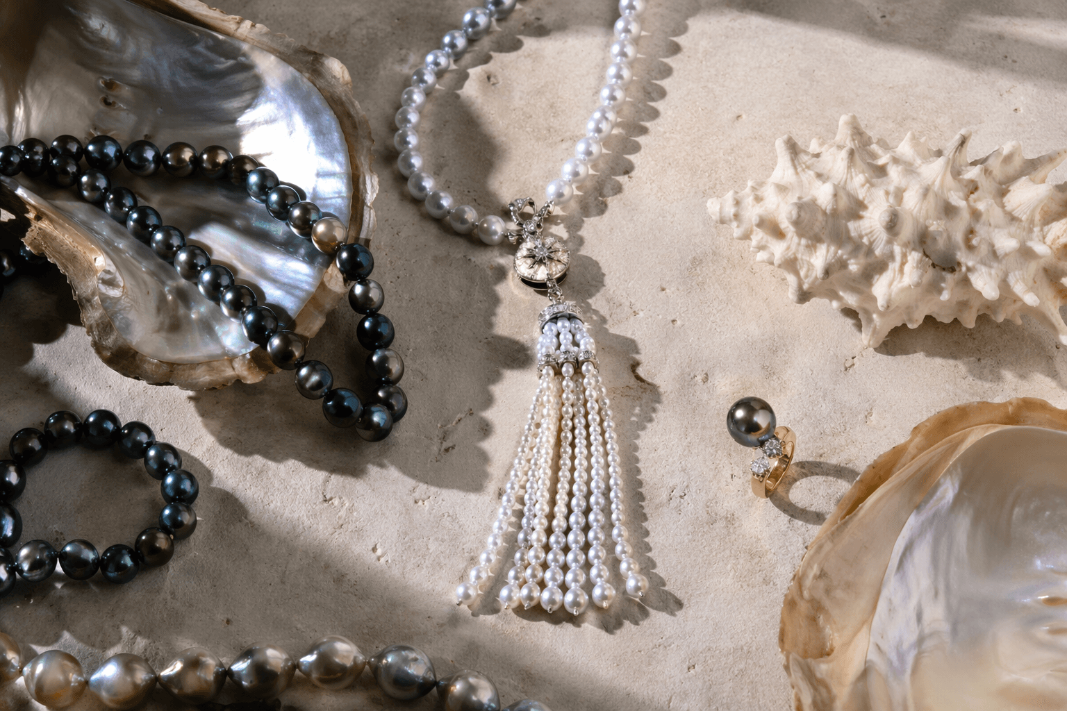 Mikimoto and Tahitian pearls lead Couture 2026 aquatic jewelry trend