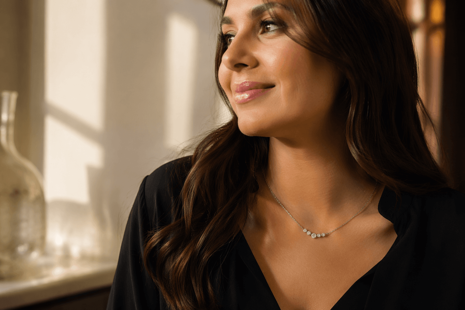 ShopHQ’s petite simulated diamond necklace adds everyday sparkle