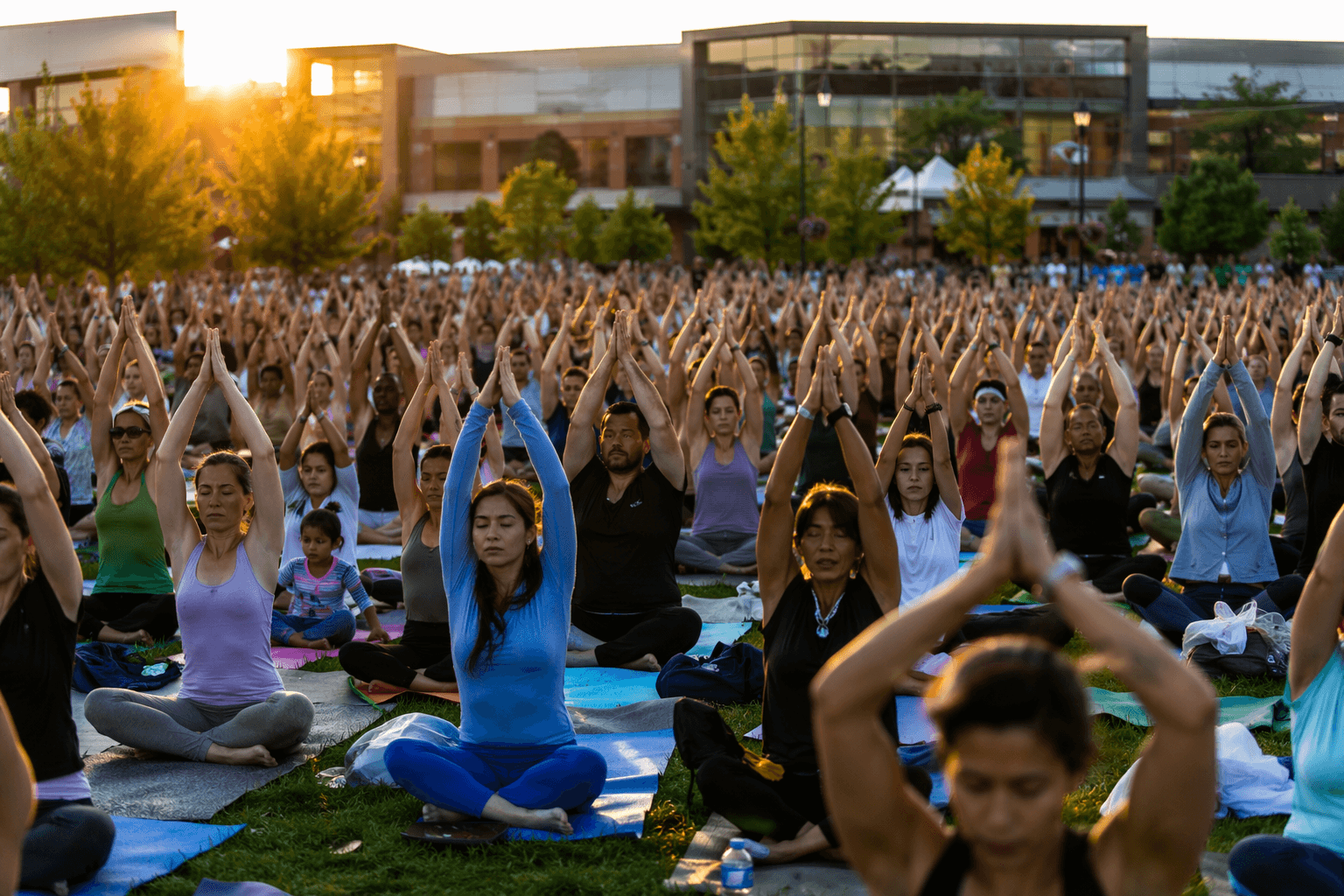 Thousands gather in Naperville for International Yoga Day celebration