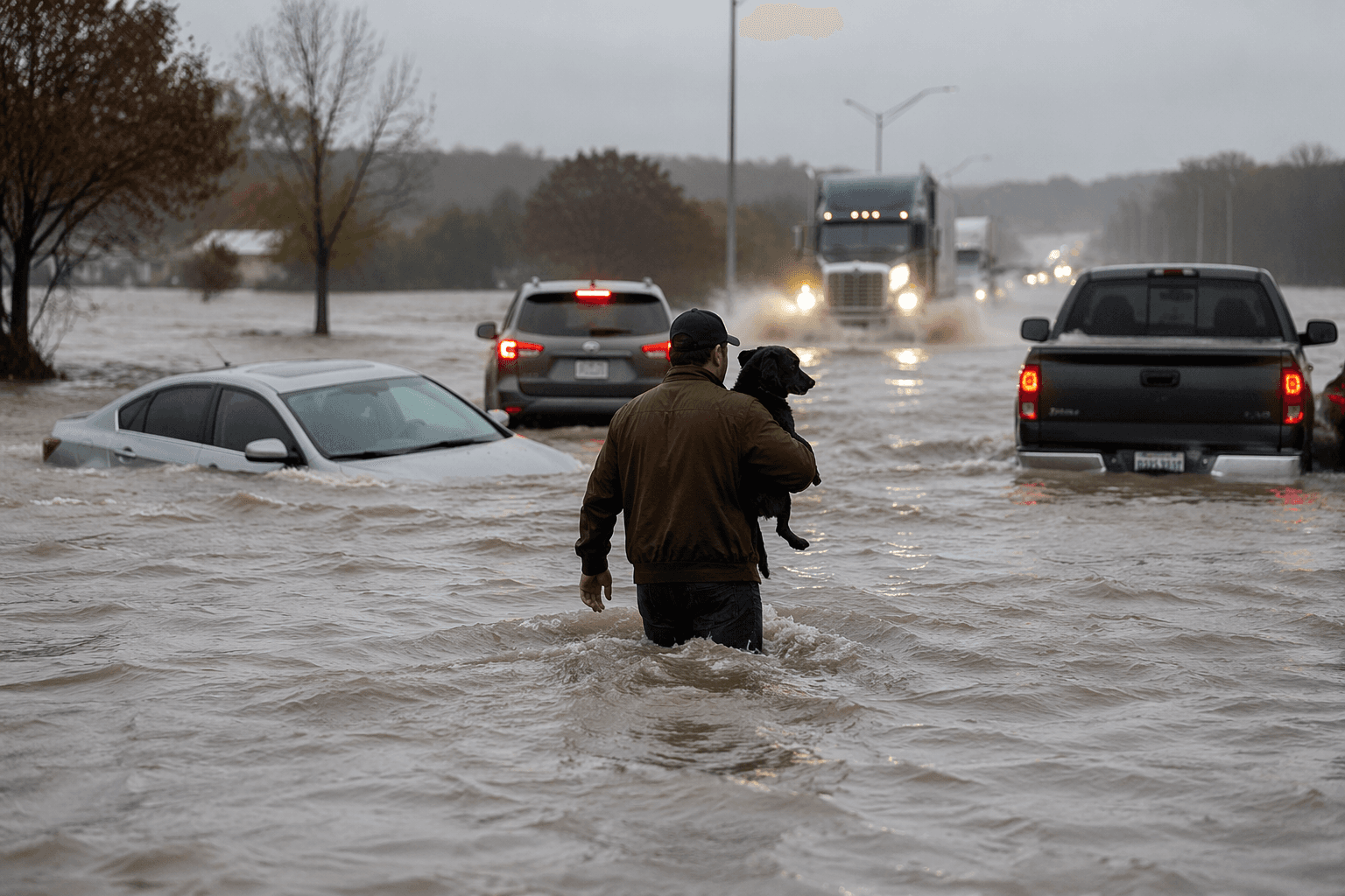 Severe storms, flash flooding threaten holiday travel across the U.S.