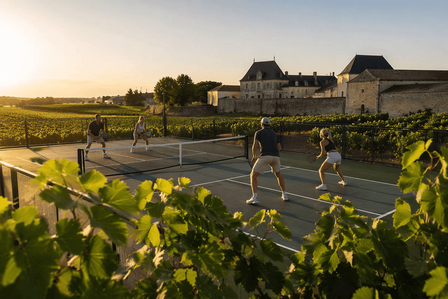 Pickleball retreat in French vineyards offers private estate buyout