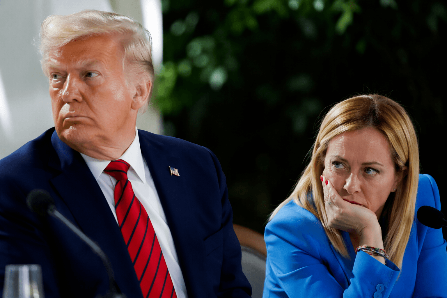 Trump and Meloni clash over claim she begged for summit photo