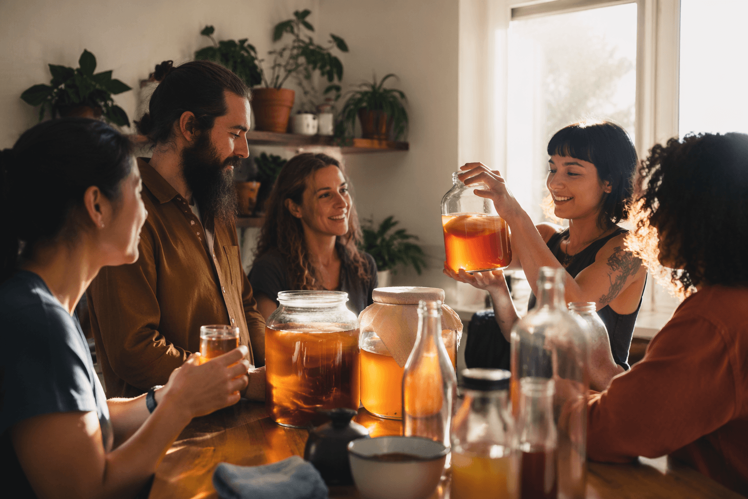 Bloom Cooking explains kombucha brewing, starter liquid and fermentation basics