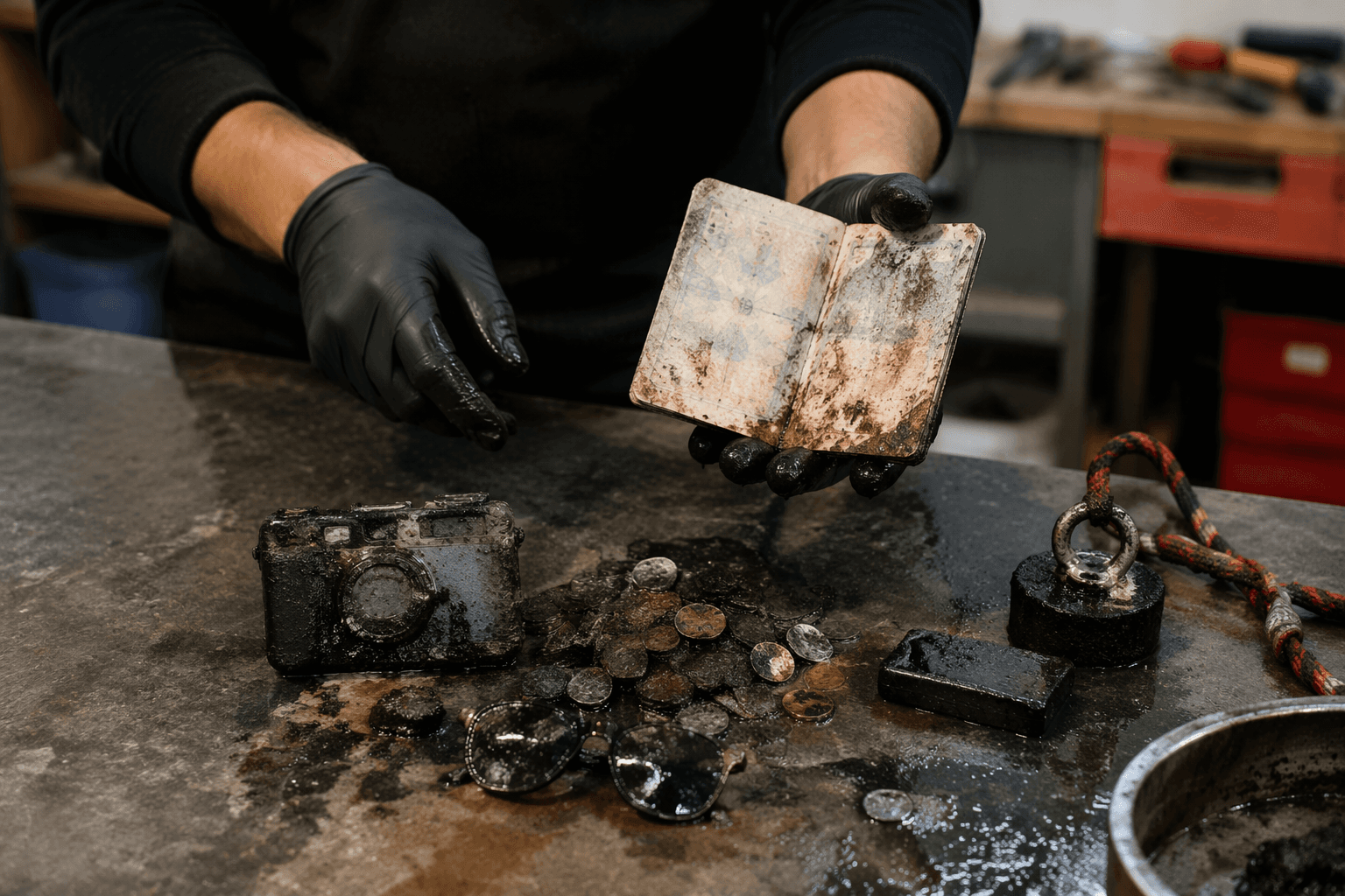 Amsterdam magnet fishing uncovers 20-year-old passport, camera, and cash