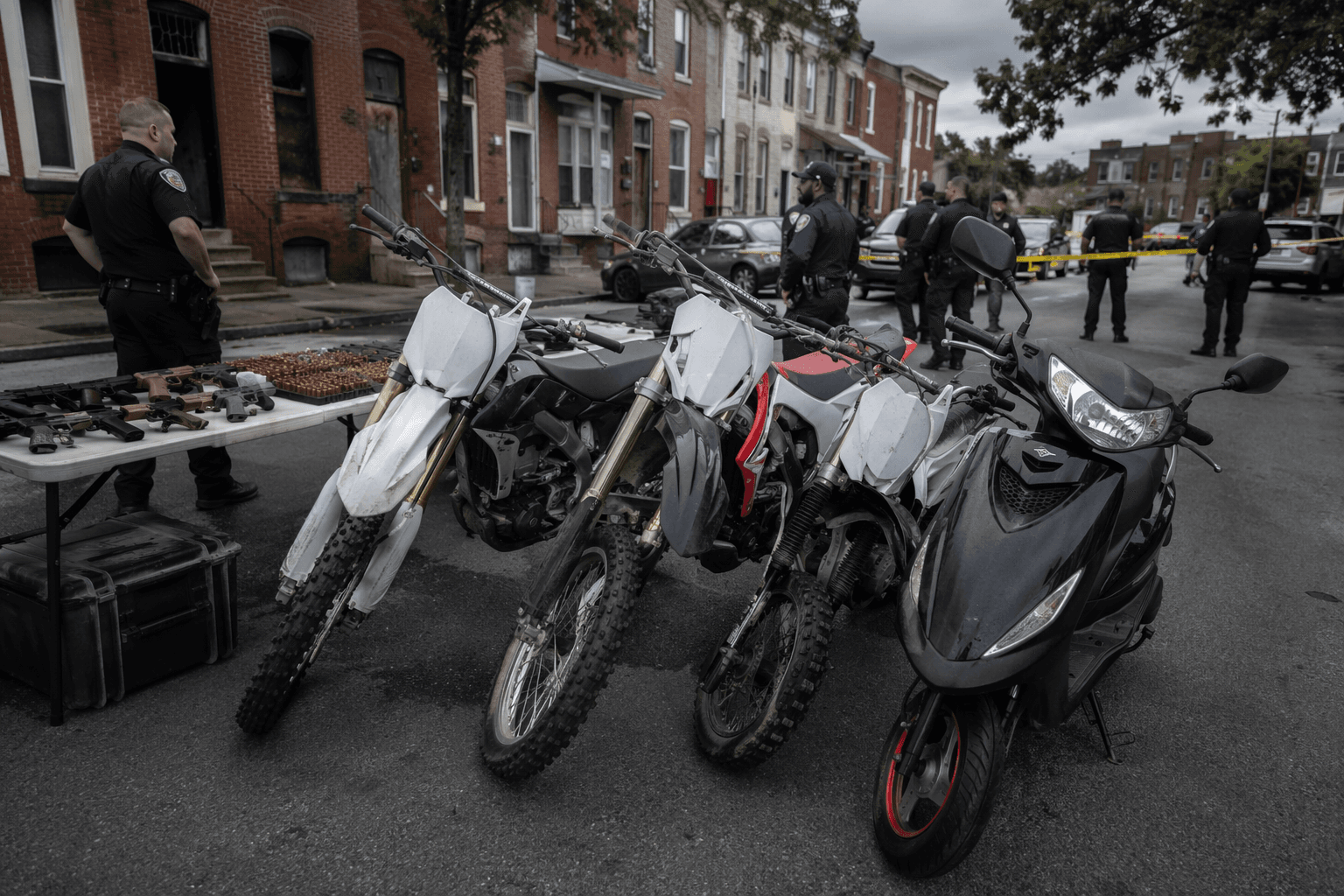 Baltimore police seize dirt bikes, firearms in West Lexington raid