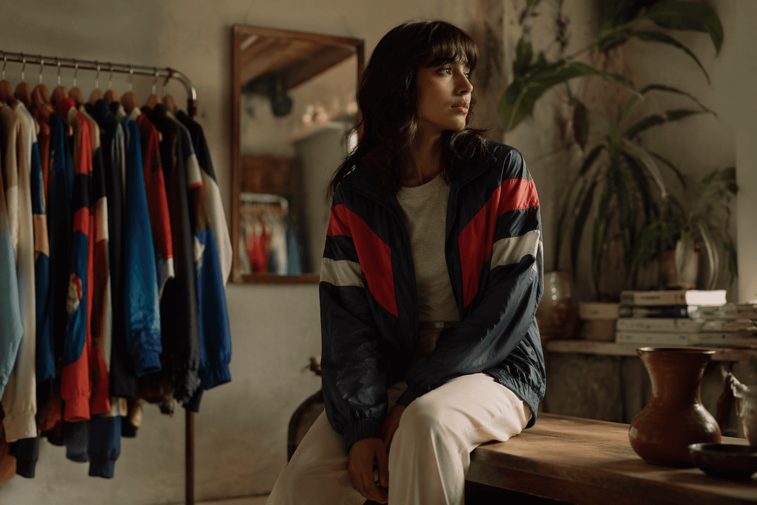 Vintage athleticwear gives outfits a cooler, lived-in edge