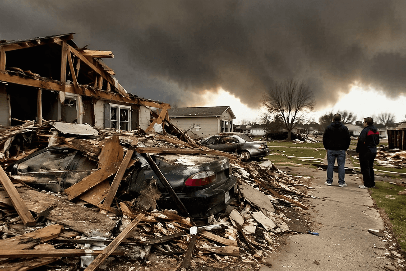 Deadly tornadoes hit Illinois as wildfires rage across the West