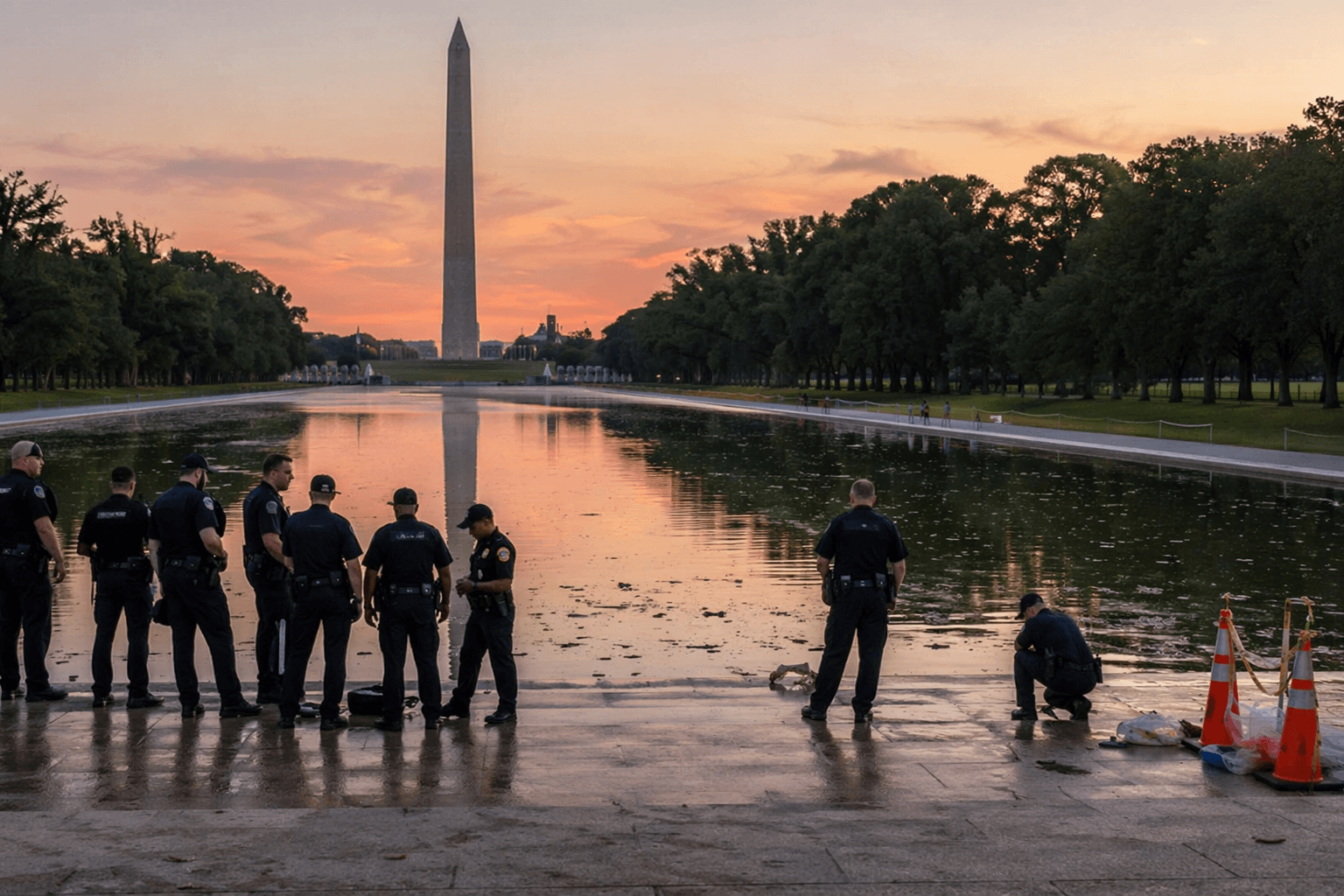 Five arrested in Lincoln Memorial Reflecting Pool vandalism probe