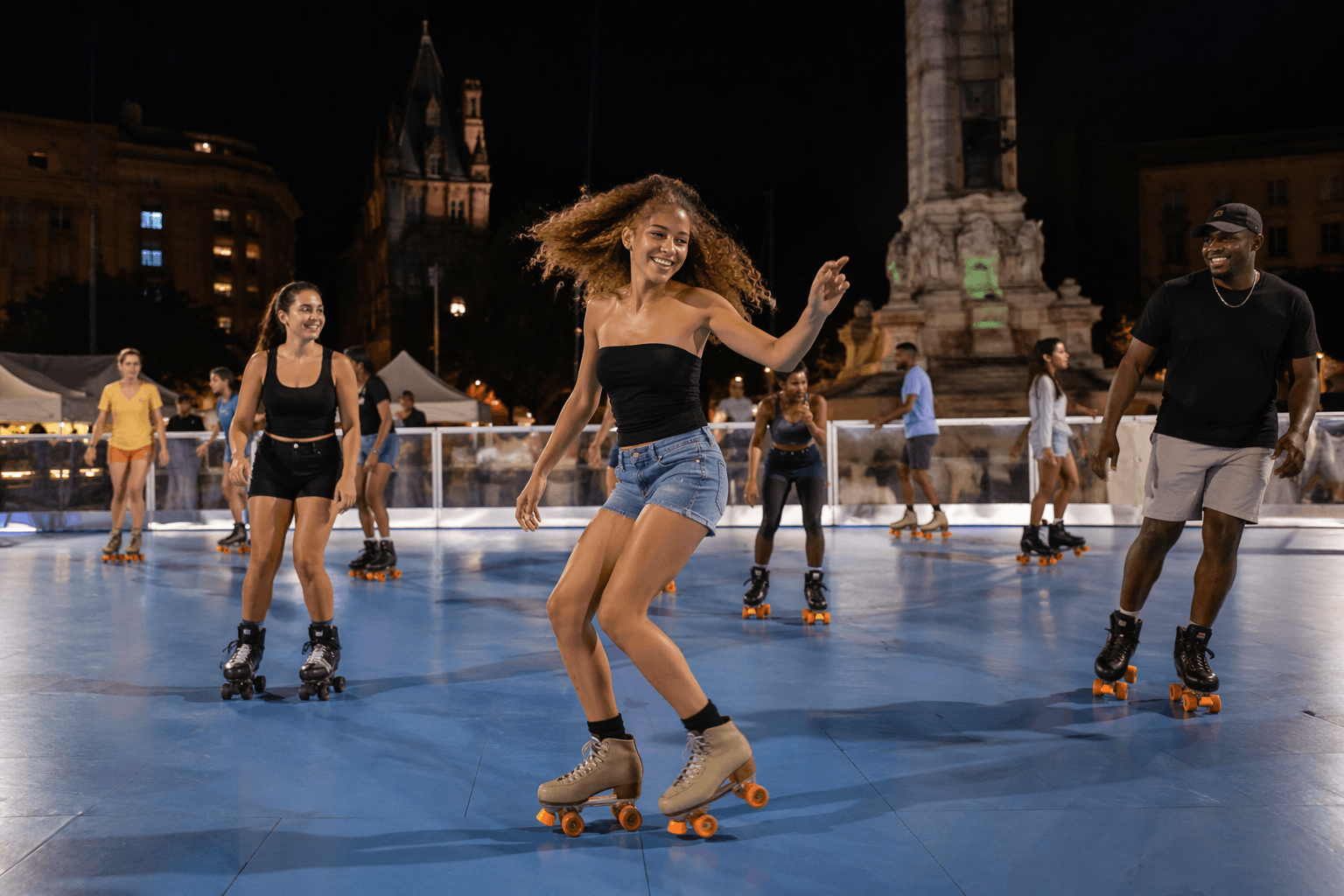 Syracuse brings pop-up roller rink to Clinton Square this summer