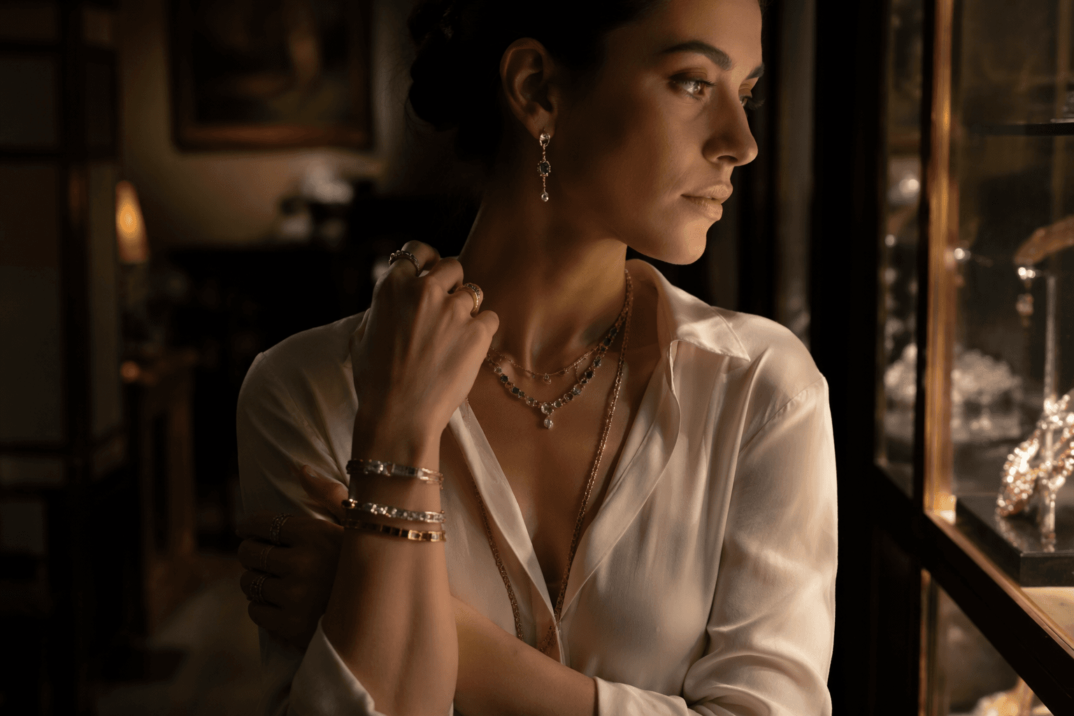 Luxury jewelry collections embrace color, layering and technical detail