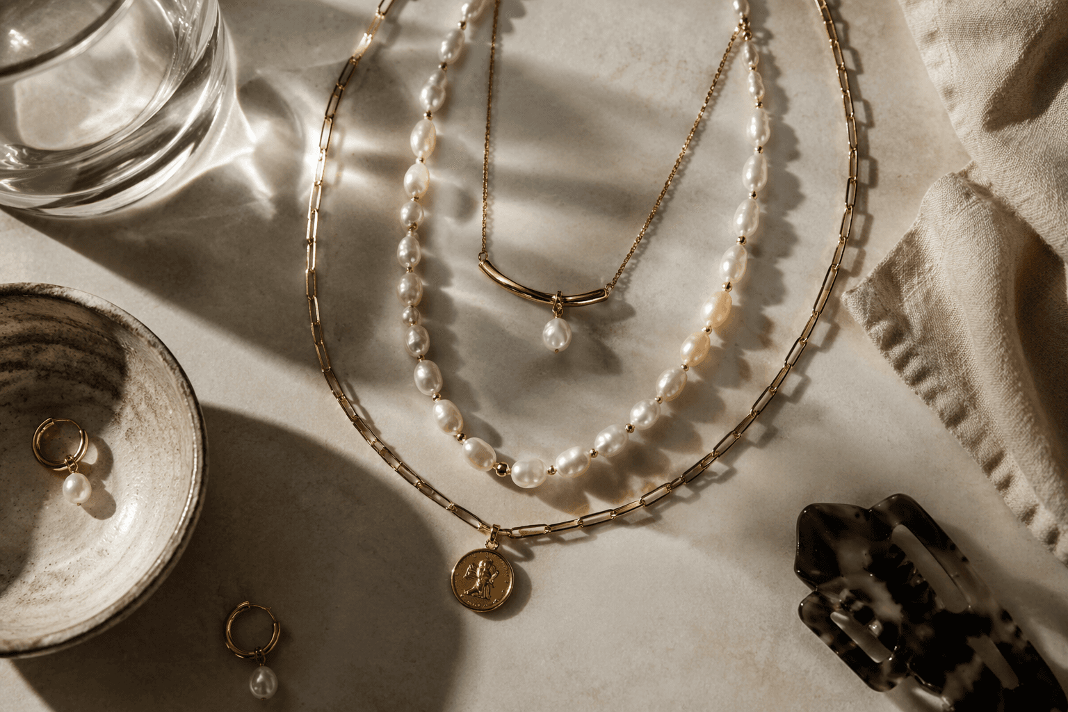 Freshwater pearls gain everyday appeal through layering and modern design