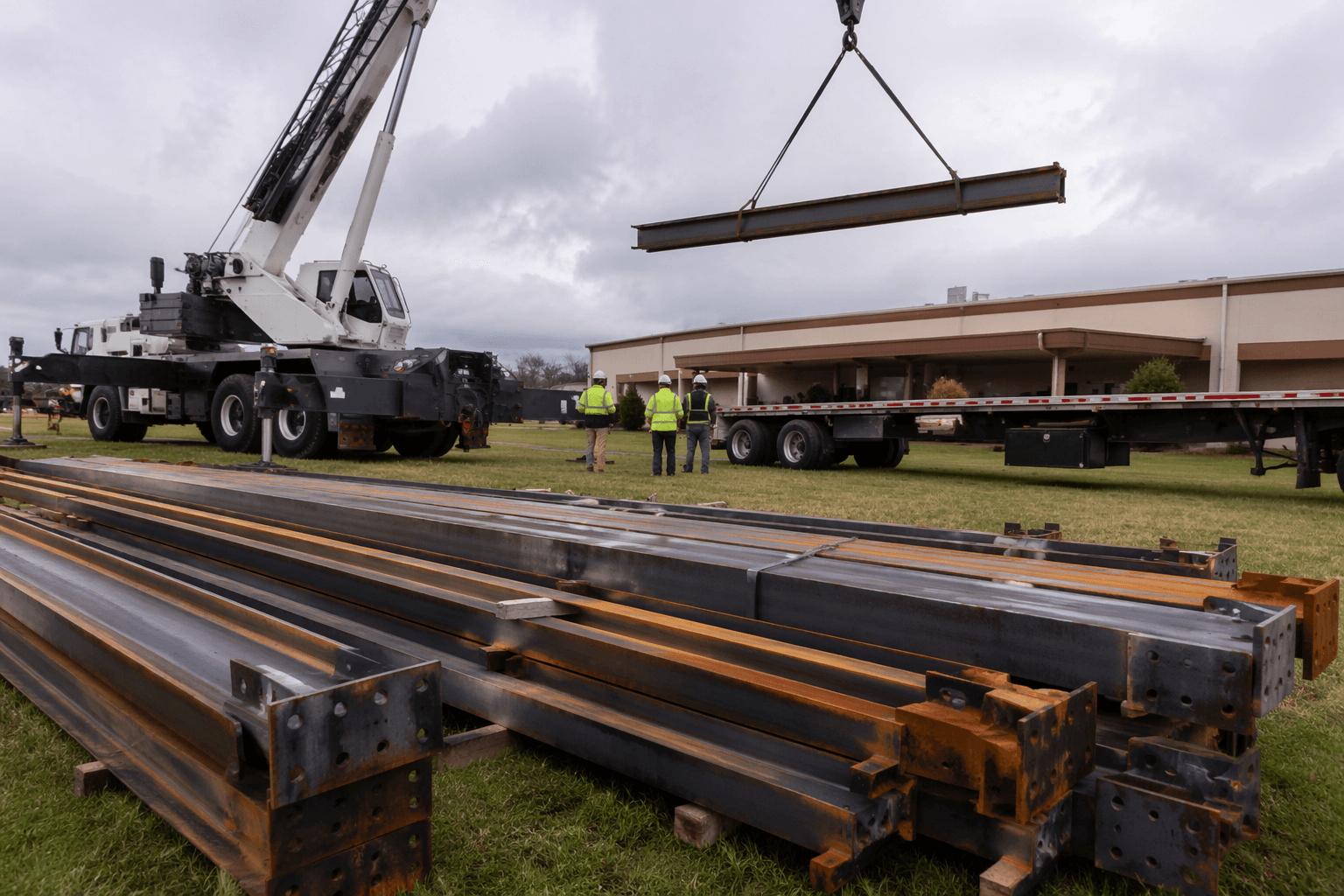 Harvest Preparatory Academy steel arrives as San Luis campus awaits permit