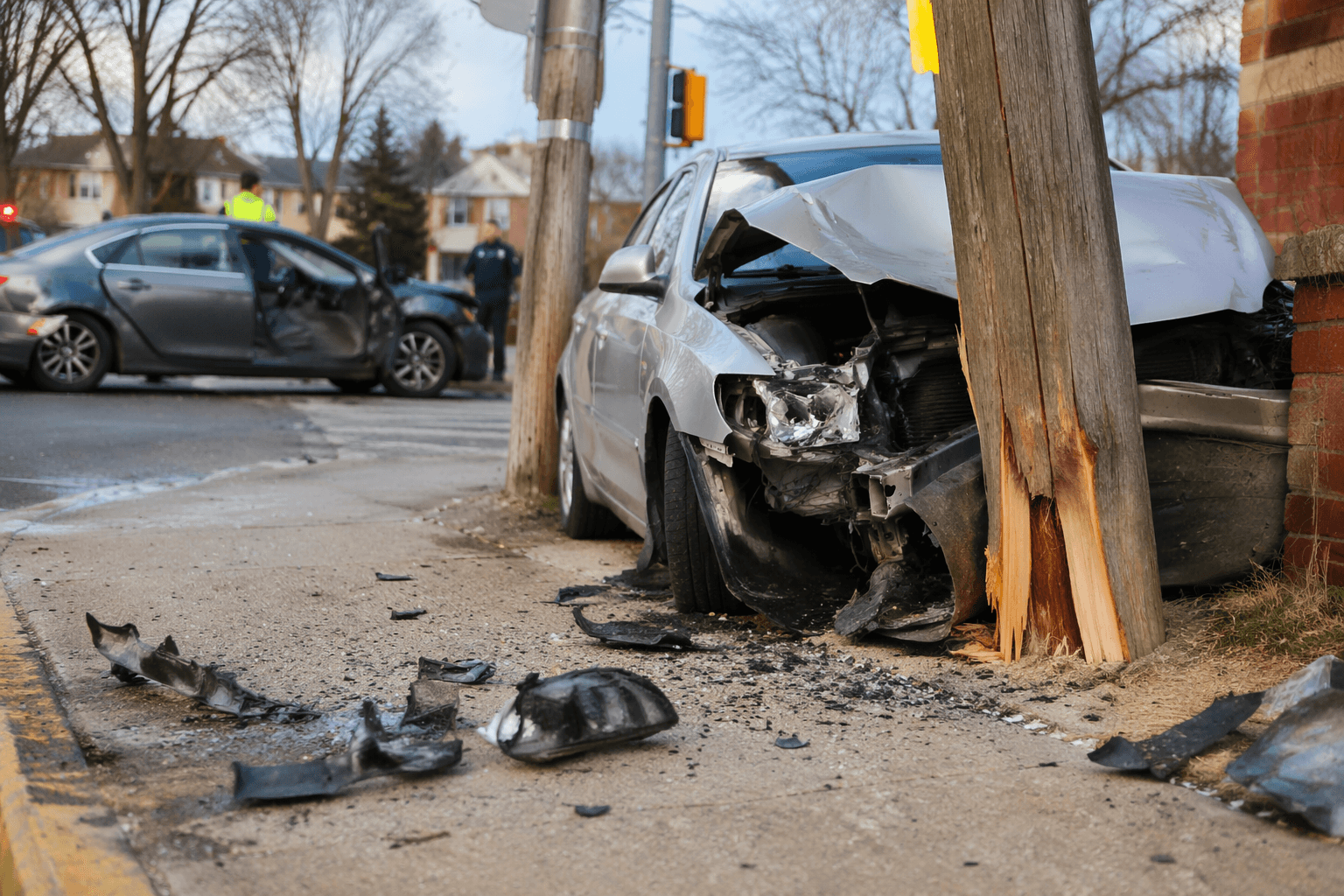 Huntington Station crash sends elderly couple to hospital after sidewalk strike