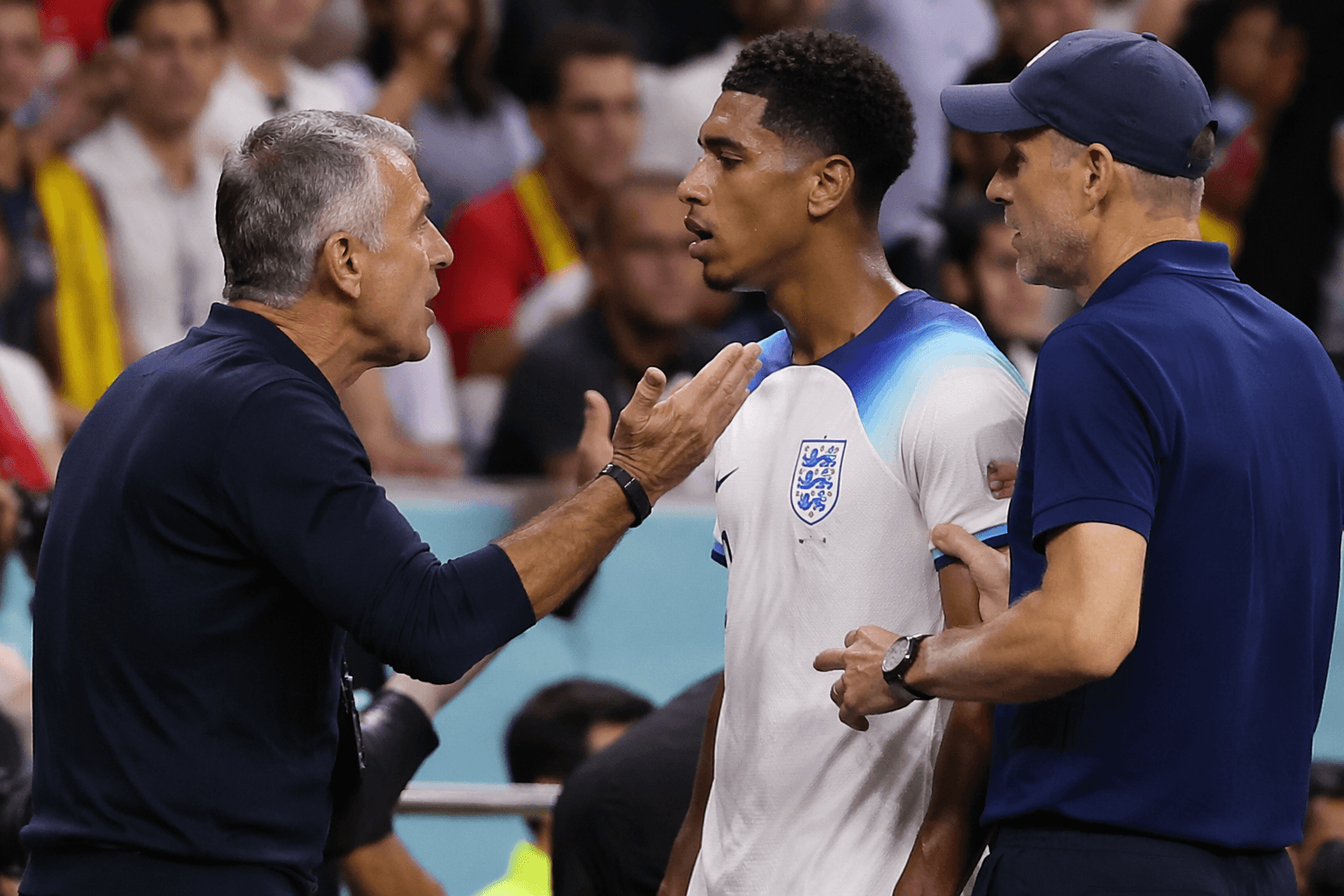 Tuchel defends Bellingham after heated row with Ghana boss Queiroz