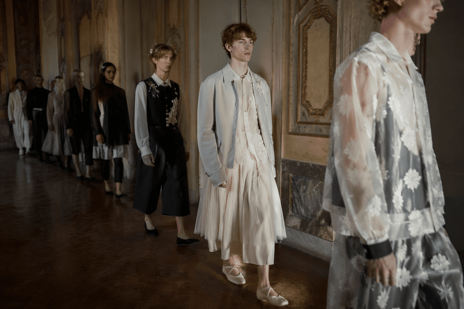 Simone Rocha reimagines menswear with tender tailoring and ballet flats