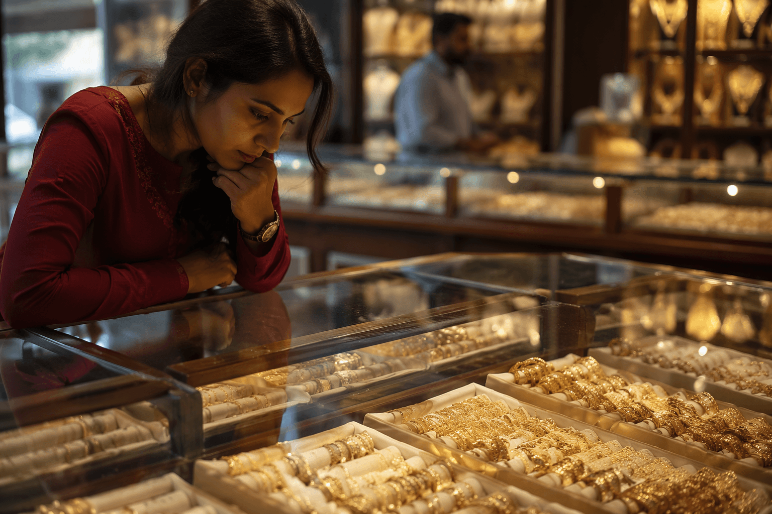 Gold price slips as jewellery demand stays under pressure