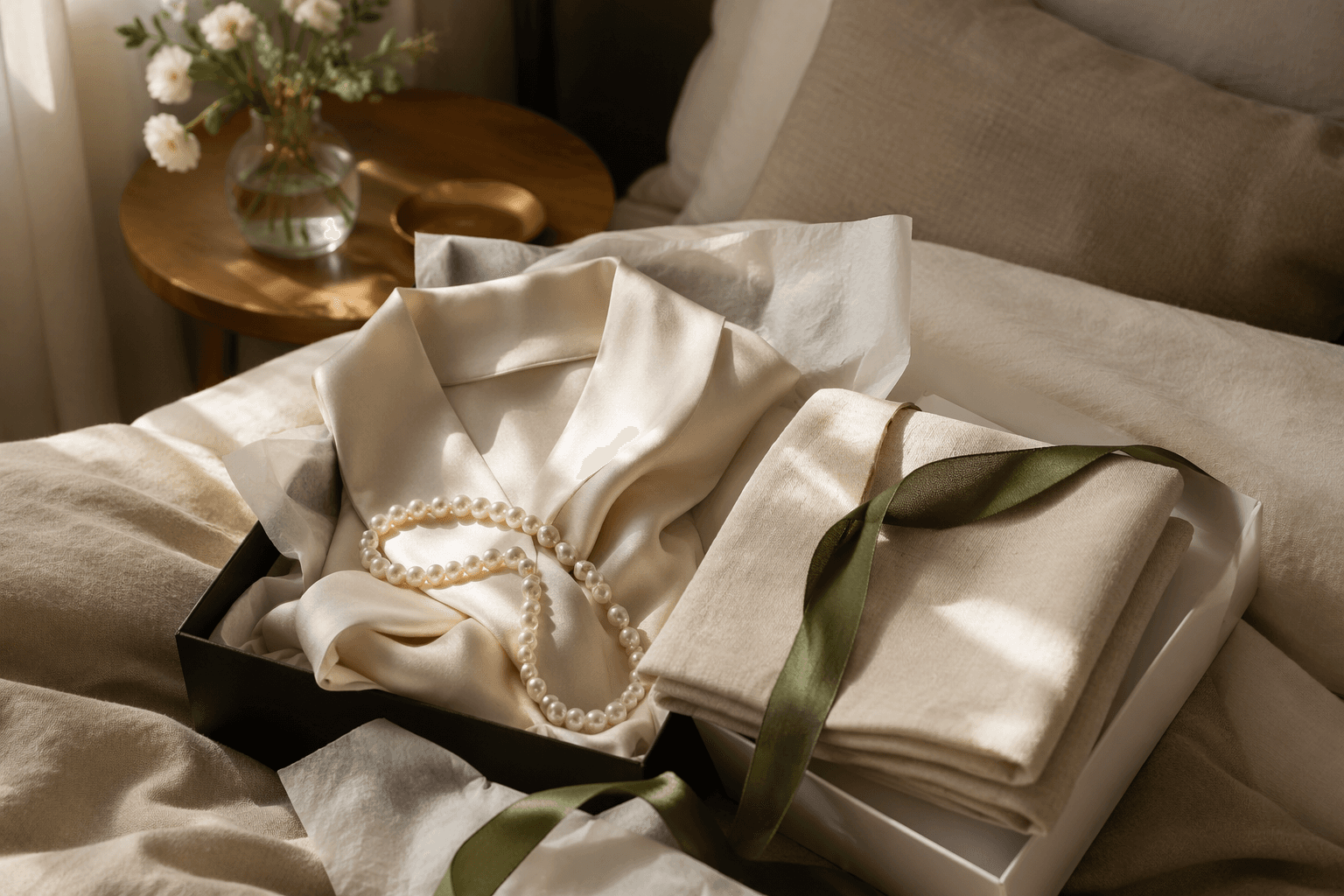 12th anniversary gifts, silk, linen and pearl ideas that feel personal