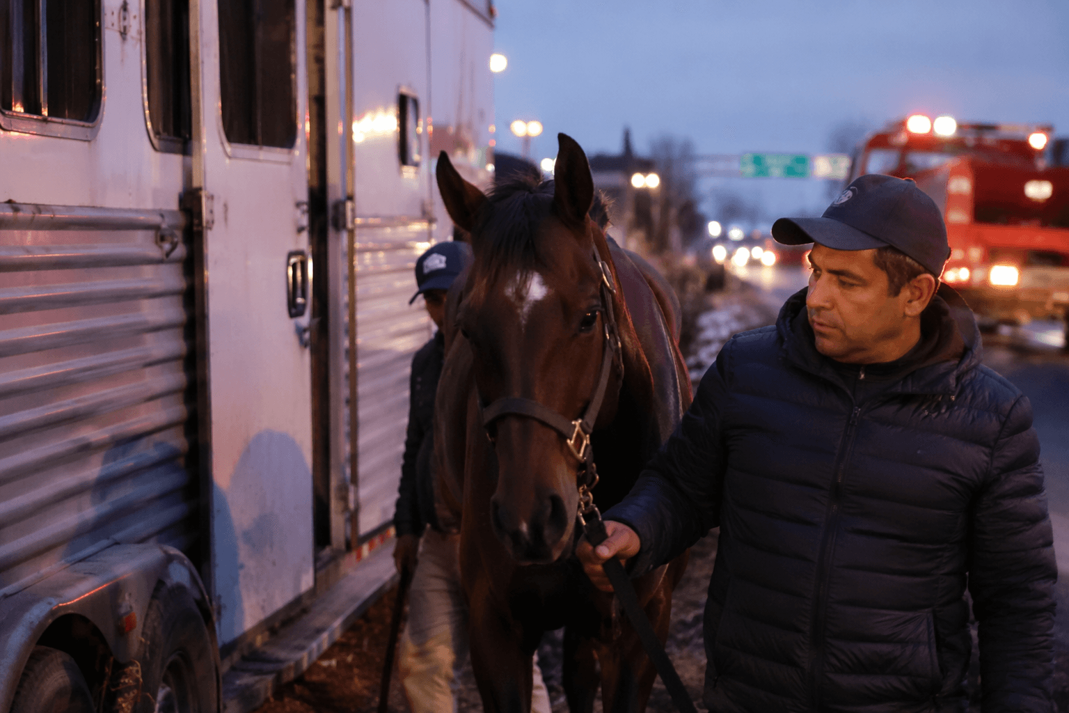 Kenny McPeek horses escape Louisville trailer crash unharmed