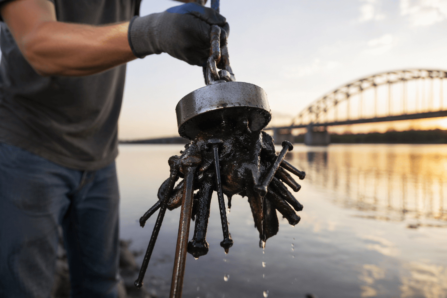 Why magnet fishing pulls steel, not gold or copper