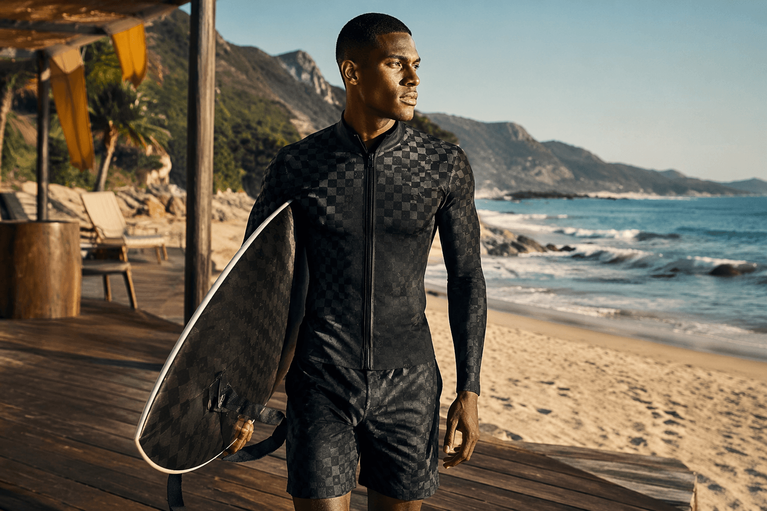 Pharrell Williams sends Louis Vuitton from boardroom to beach with surfwear