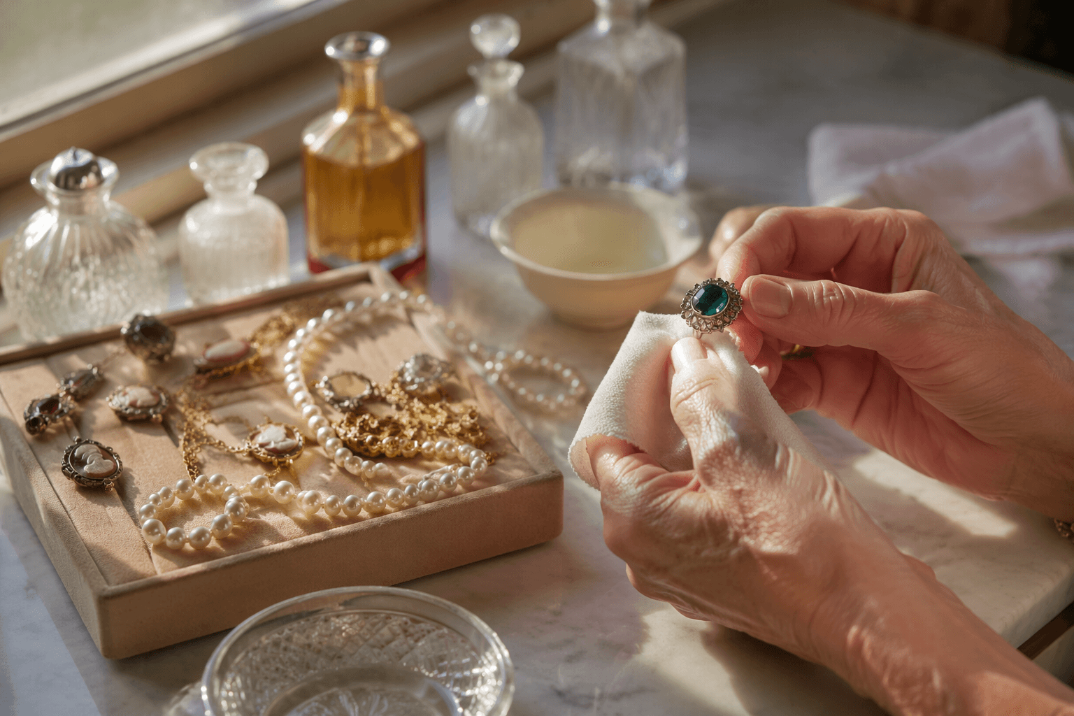 GIA warns vintage jewelry care depends on each material