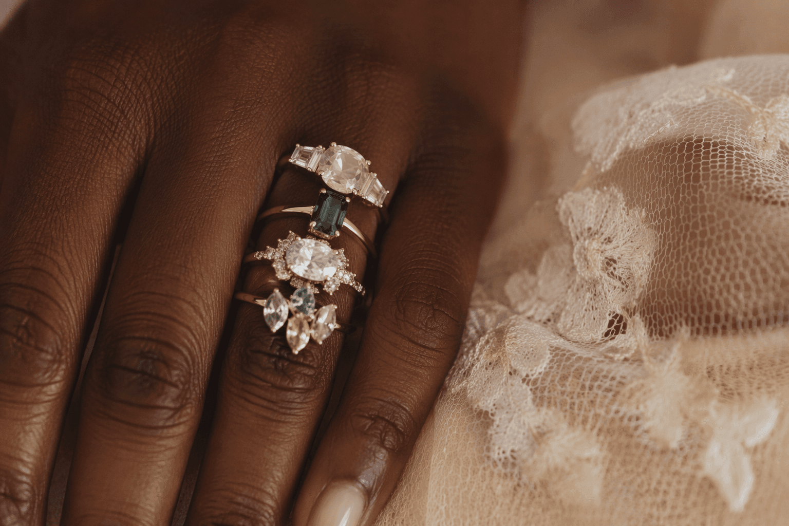 Cluster rings and bold gemstones challenge the classic solitaire
