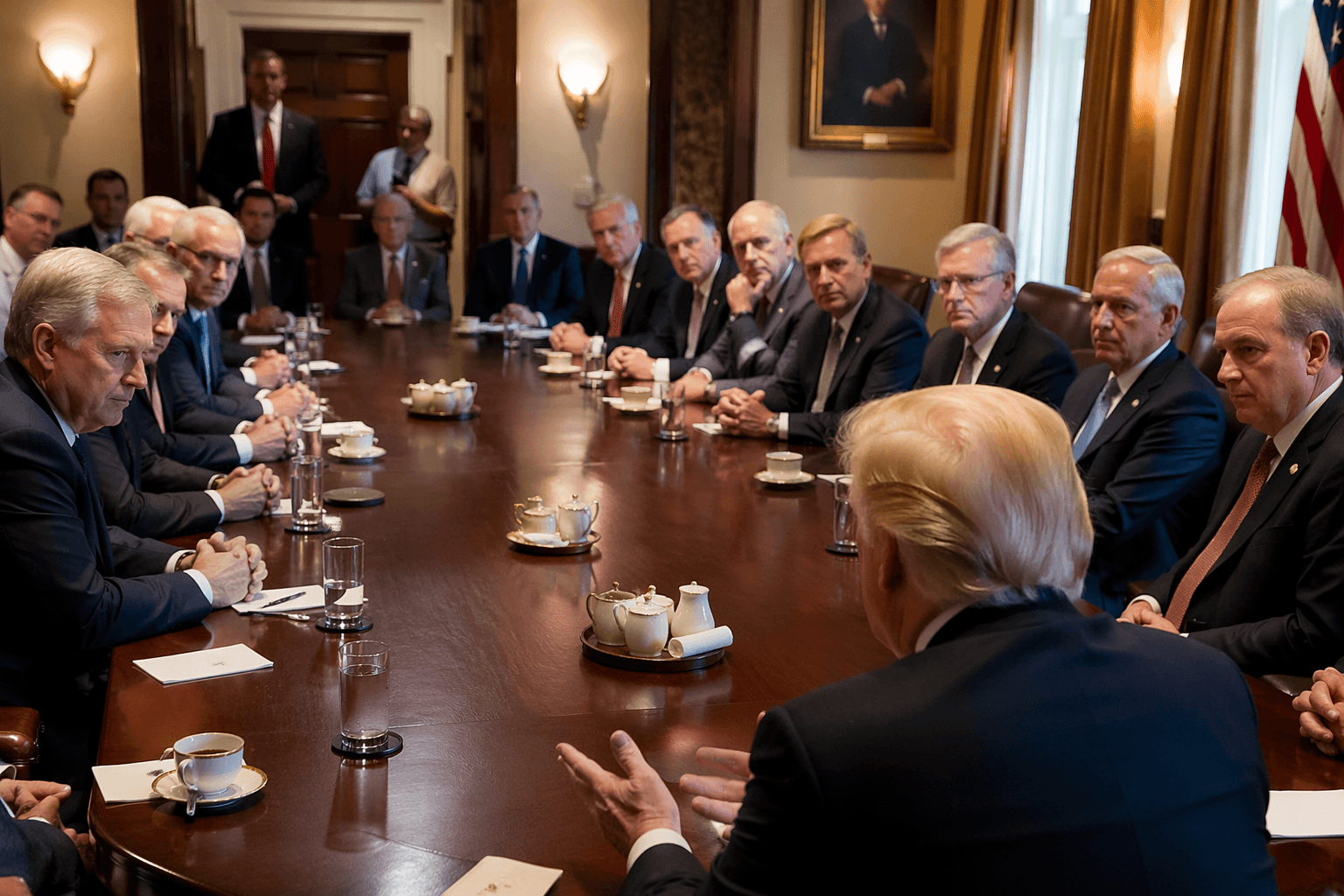 Trump meets Republican senators after canceling housing bill signing