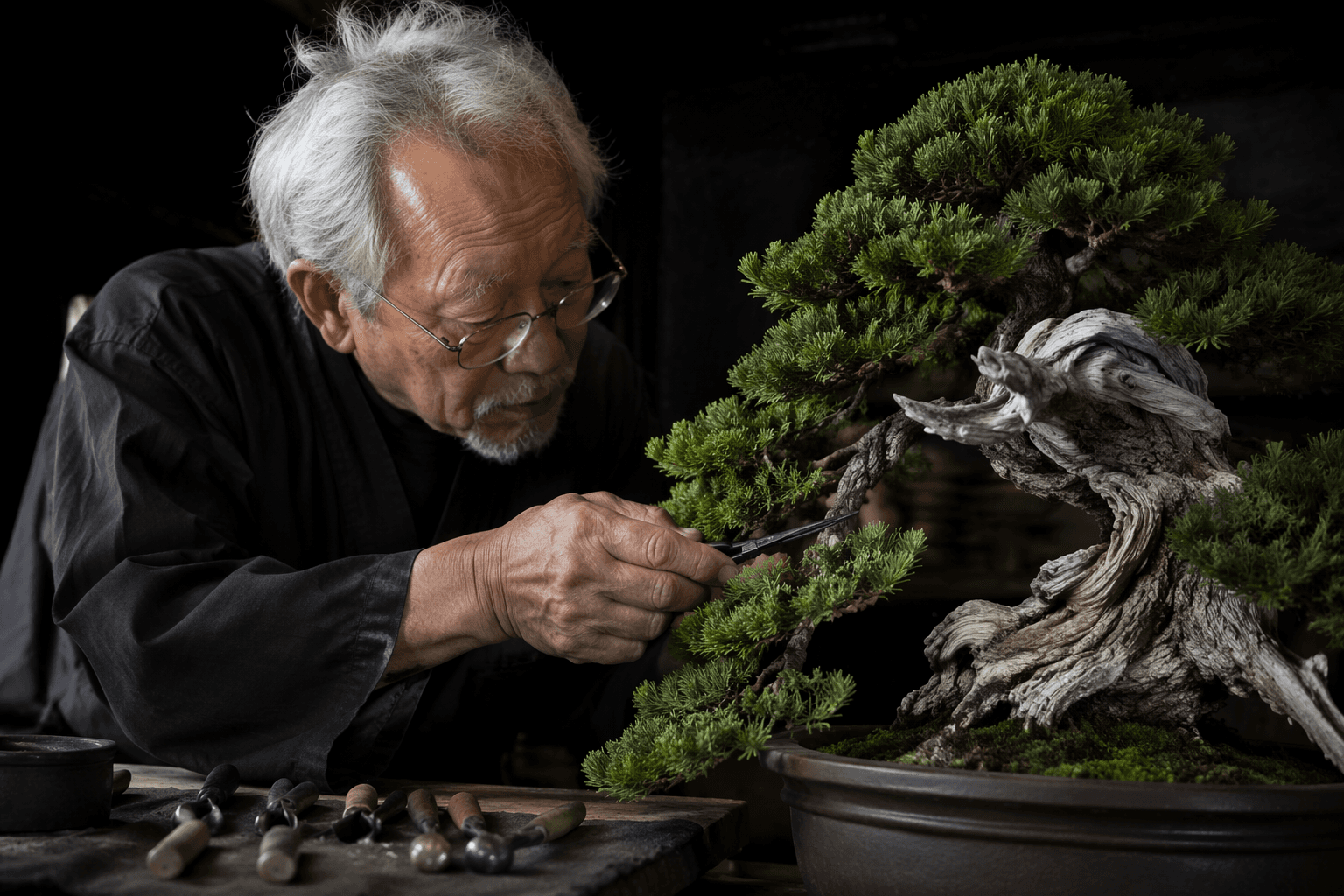 Bonsai, time, and the artist’s changing eye over decades