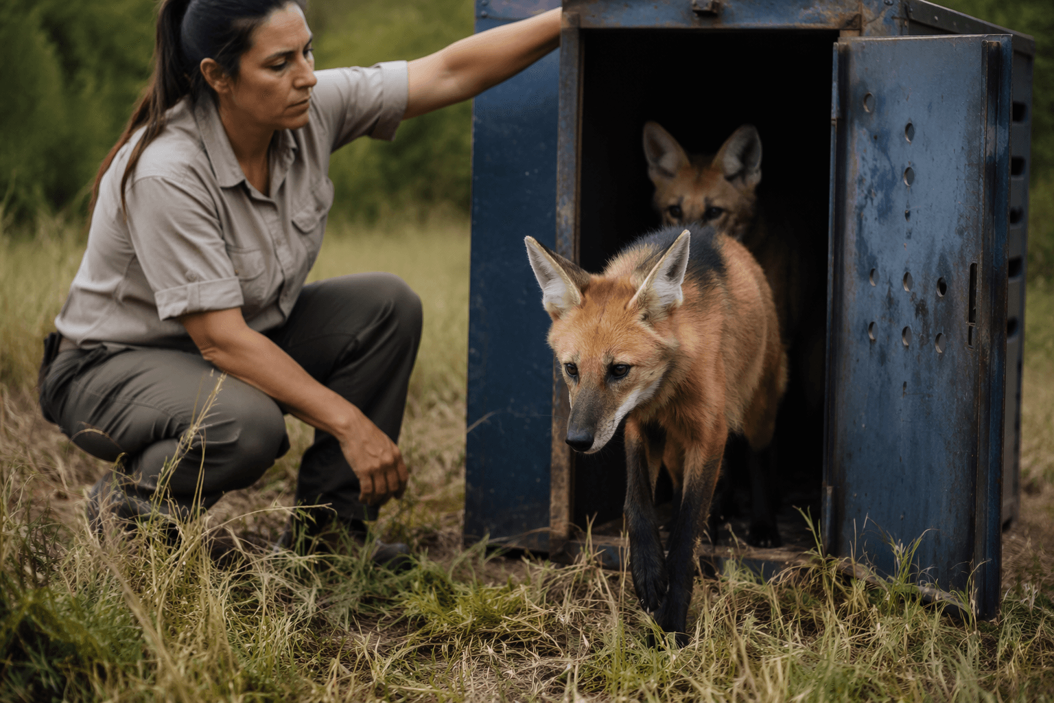 Argentina prepares to return rescued maned wolves to the wild