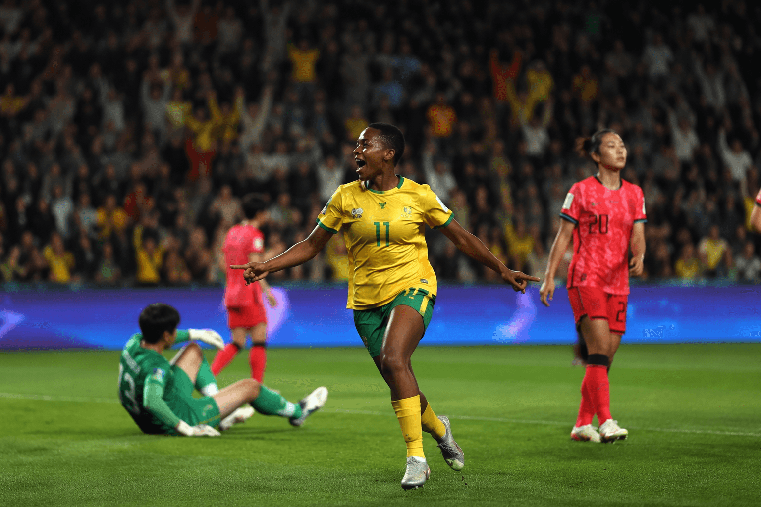 Maseko gives South Africa lead over South Korea in World Cup decider