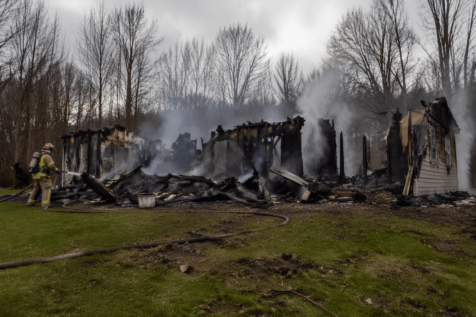Overnight trailer fire destroys home in Vinton County, cause under investigation