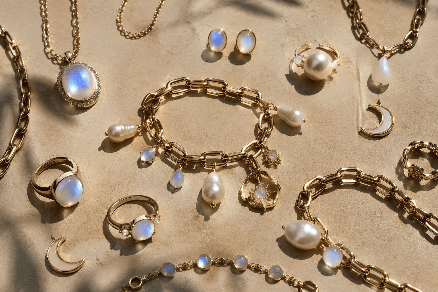Gold collections bloom after Las Vegas Jewelry Week, with moonstone and pearl