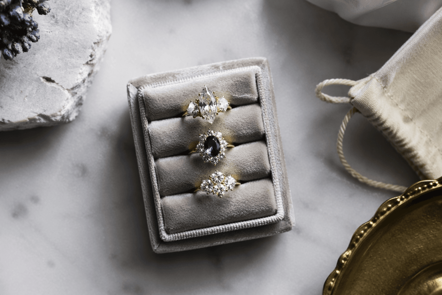 Cluster engagement rings return as couples seek more personal style