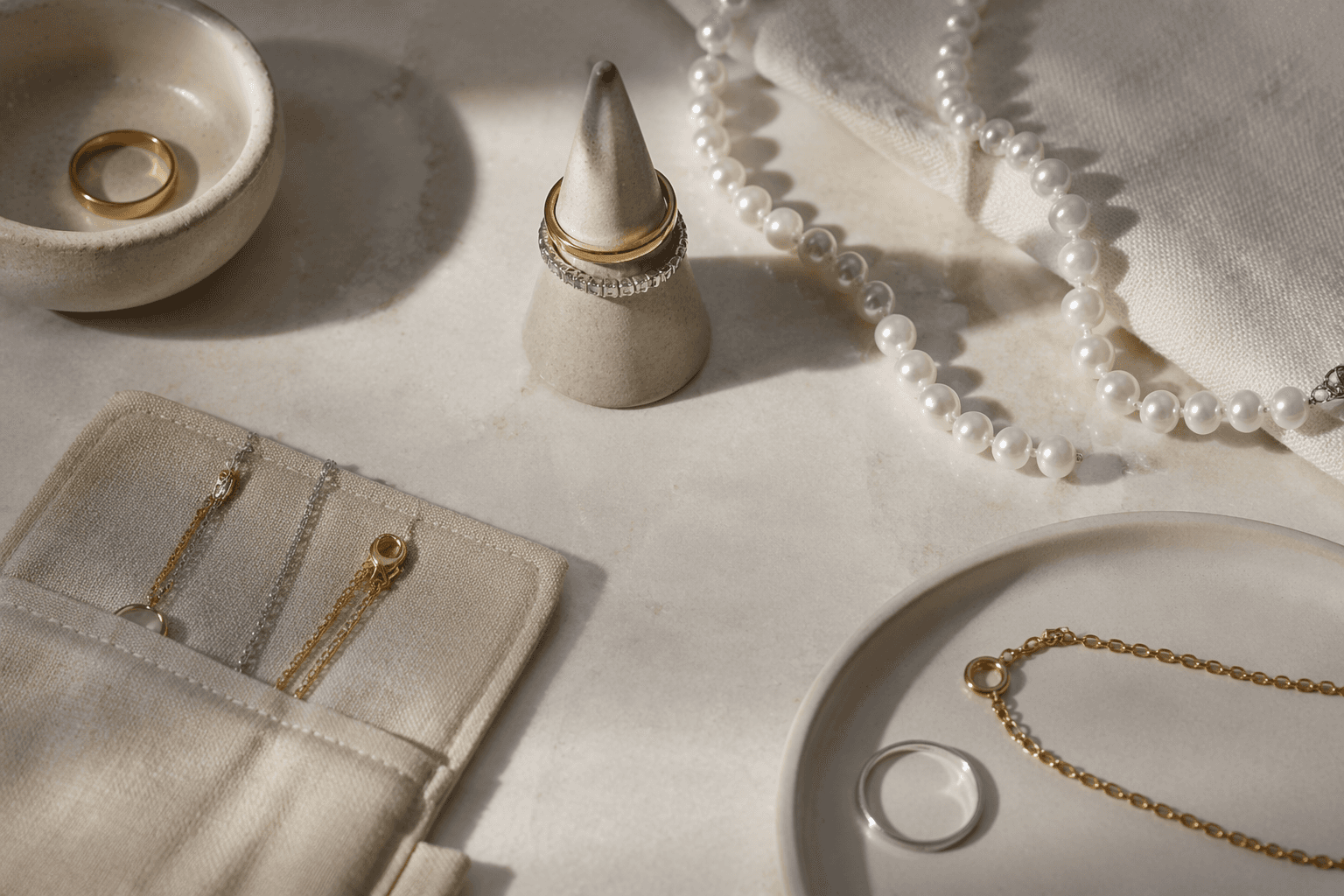How to care for minimalist jewelry, from silver to pearls