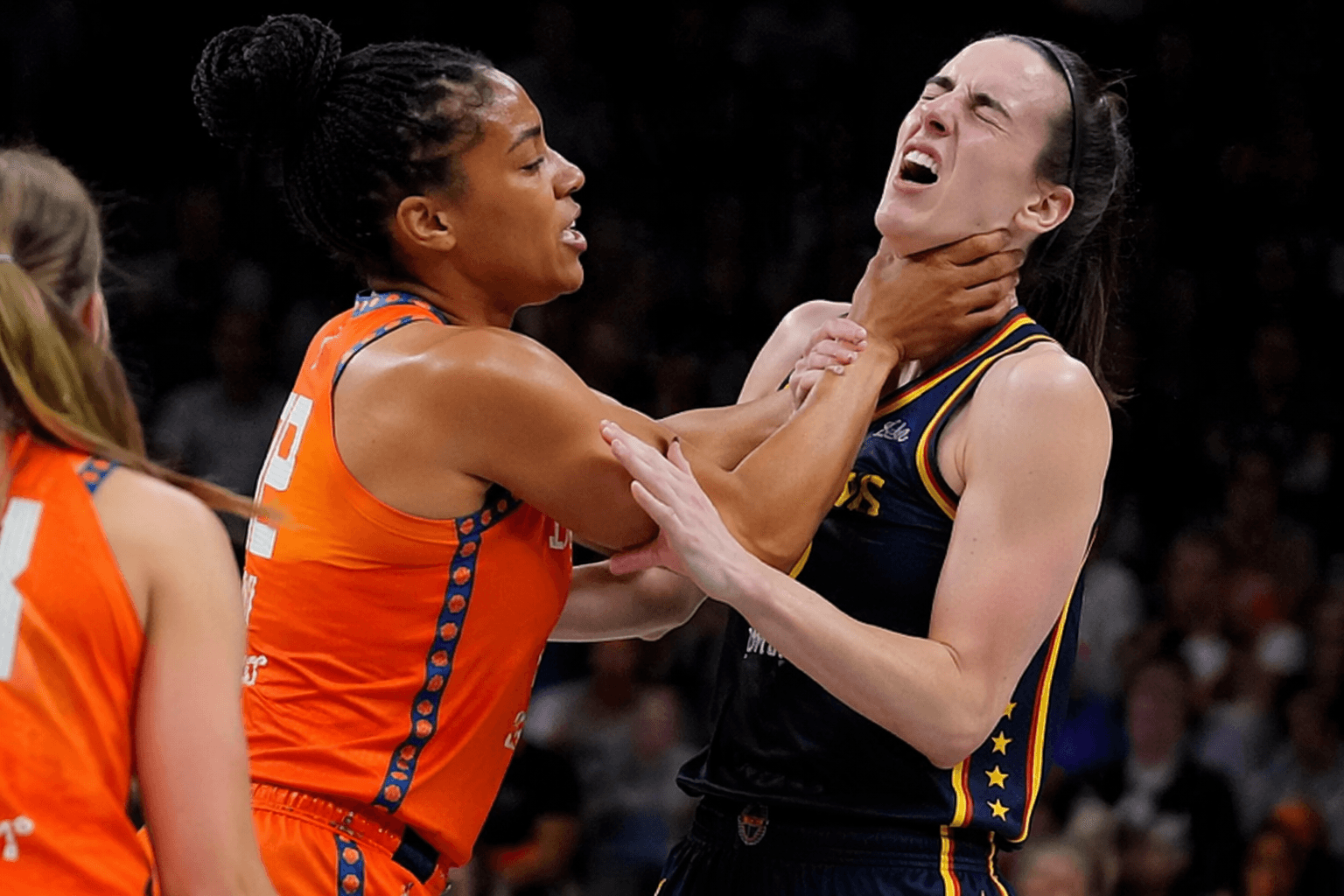 WNBA suspends Alyssa Thomas for throat contact on Caitlin Clark