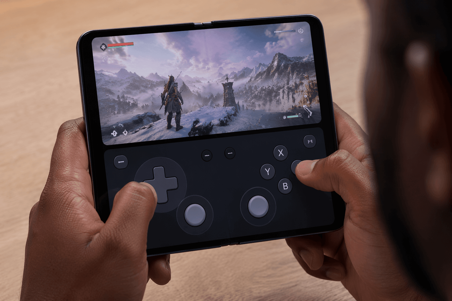 Android 17 adds foldable gaming mode with virtual gamepad split screen