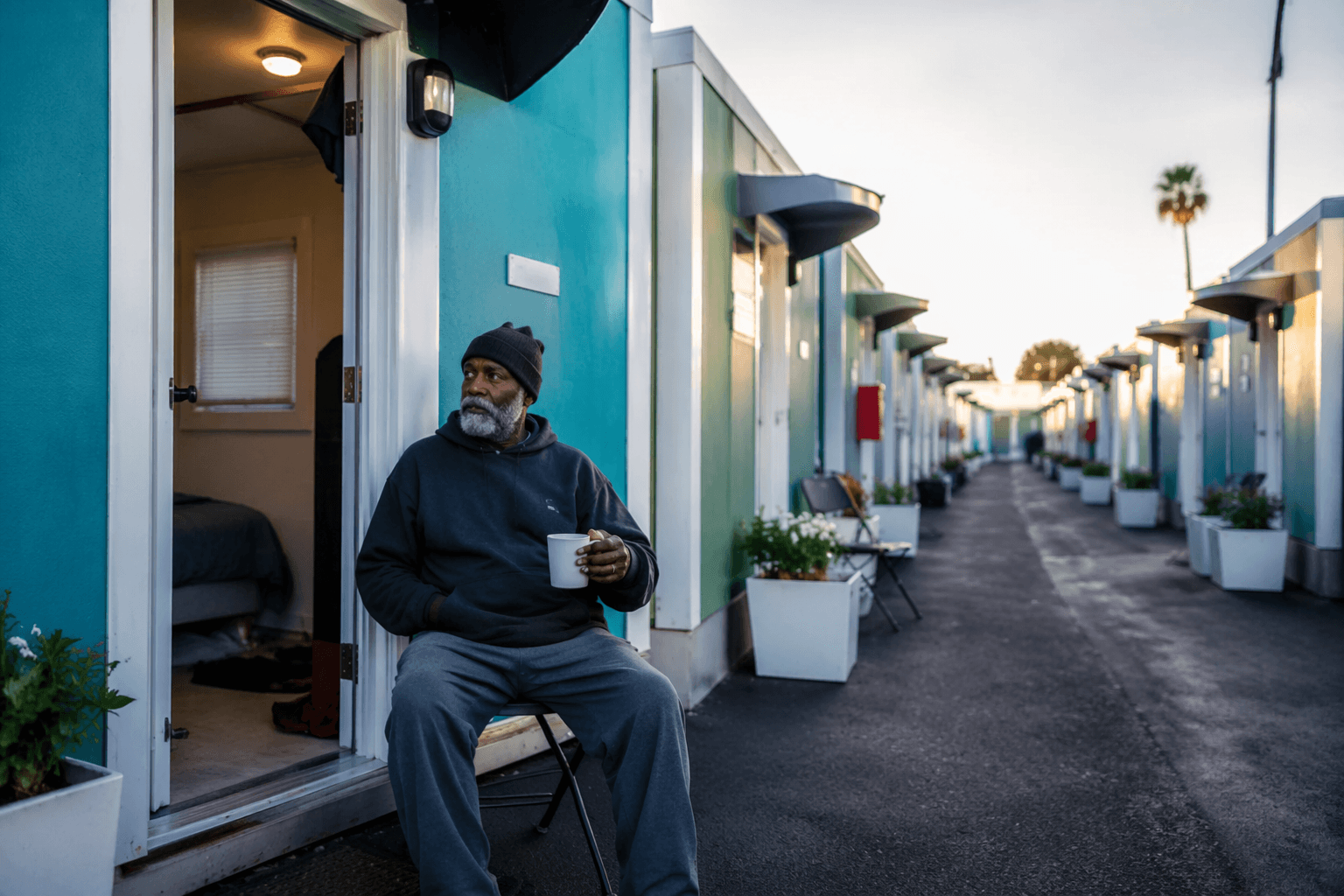 Van Nuys tiny home village opens with 100 beds for homeless residents