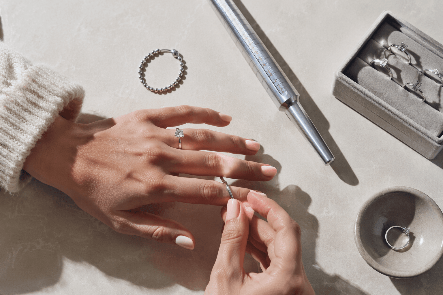 How to find the right engagement ring size for a perfect fit