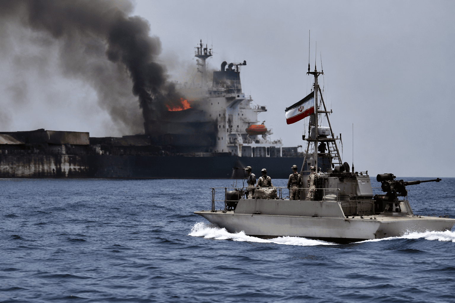 Iran asserts control over Strait of Hormuz after ship attack