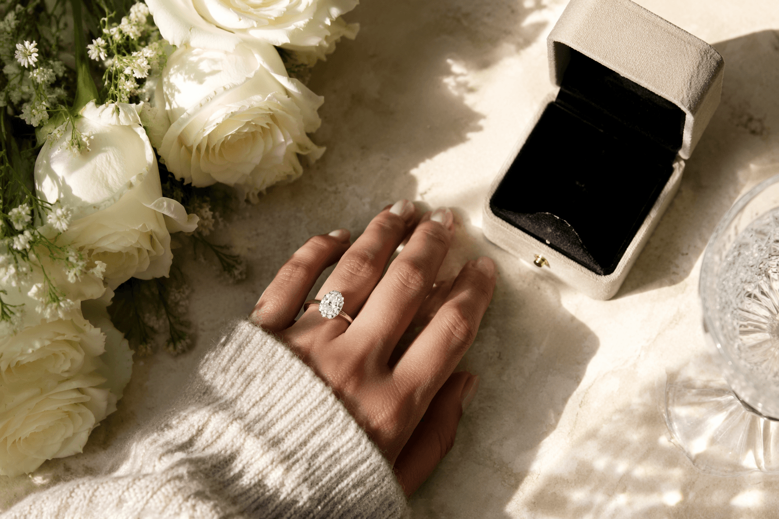Victor Cruz and DJ Orange Calderón share oval diamond engagement ring reveal