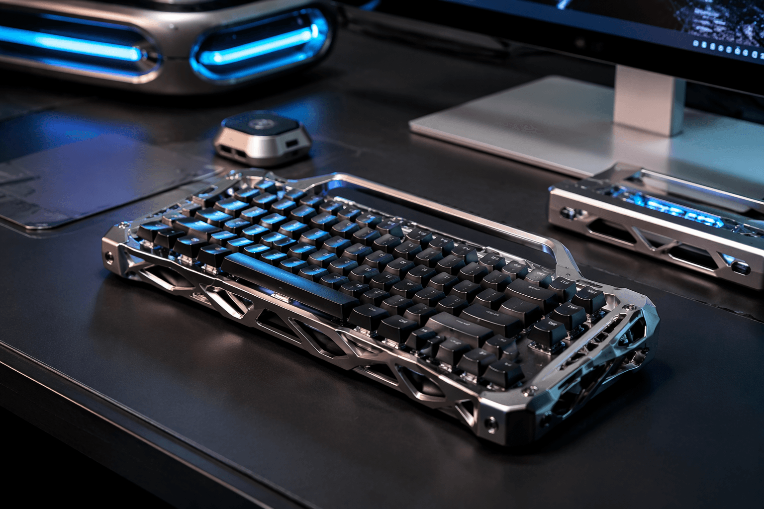 GravaStar Mercury K98 Pro blends cyberpunk design with 8,000 Hz wireless speed