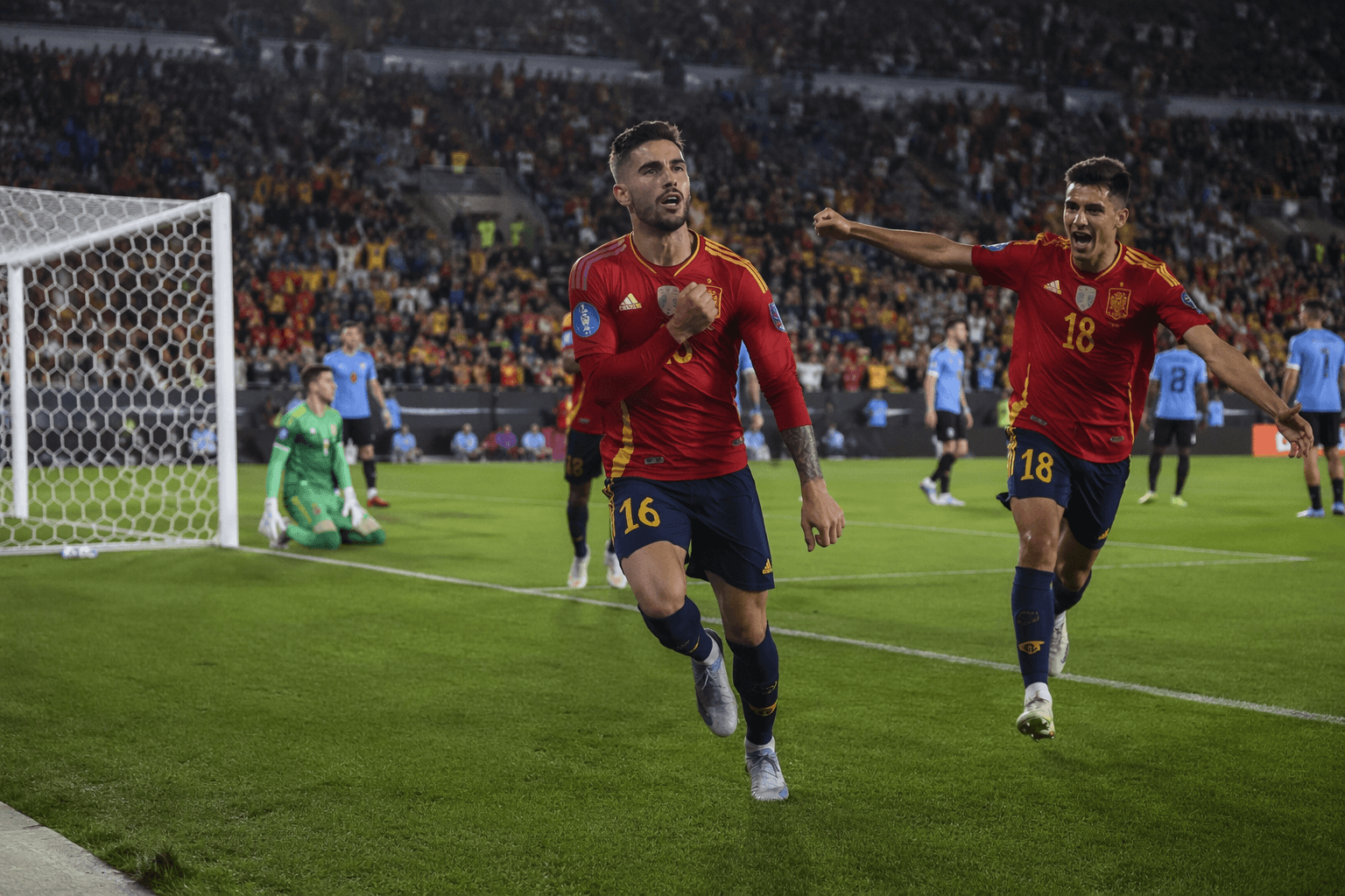 Álex Baena fires Spain ahead against Uruguay in World Cup opener